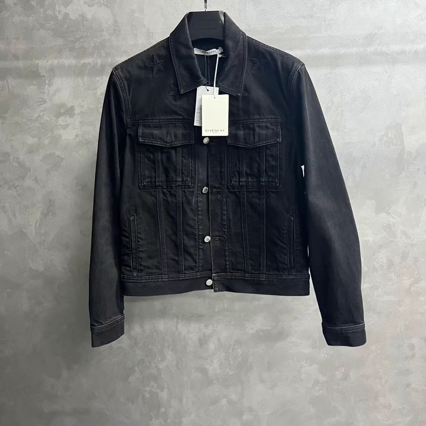 Givenchy Givenchy Black Star Embroidered Denim Jacket M Size US M / EU 48-50 / 2 - 1 Thumbnail