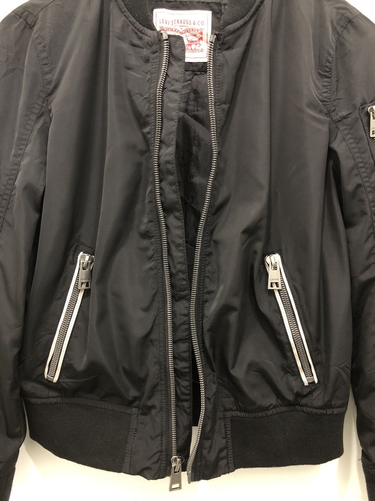Levi's Levi’s Bomber Jacket Women Size S All Black Original Riveted Size S / US 4 / IT 40 - 13 Thumbnail