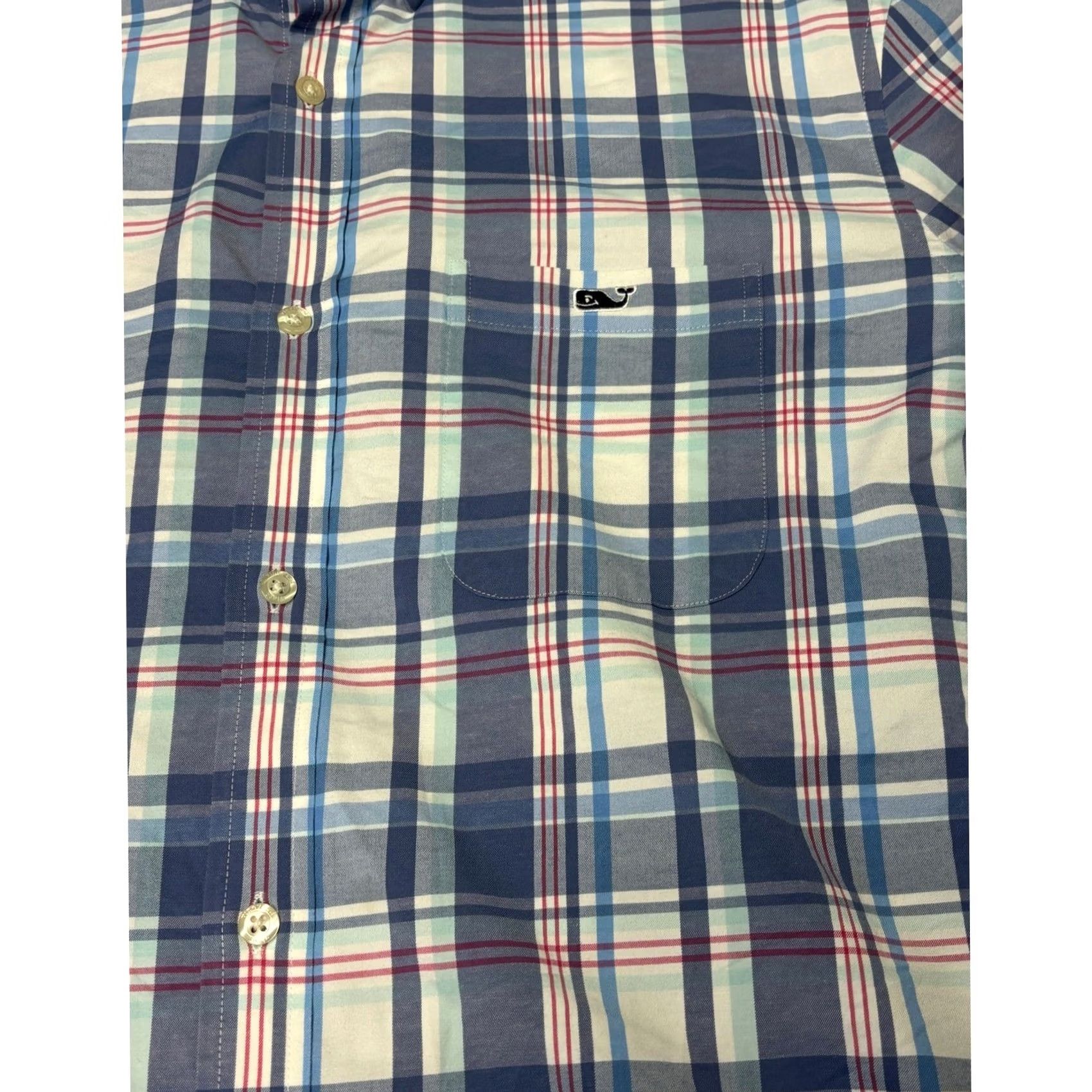 Vineyard Vines Vineyard Vines Performance Classic Fit Tucker Shirt Blue Red Plaid Mens Large Size US L / EU 52-54 / 3 - 2 Thumbnail