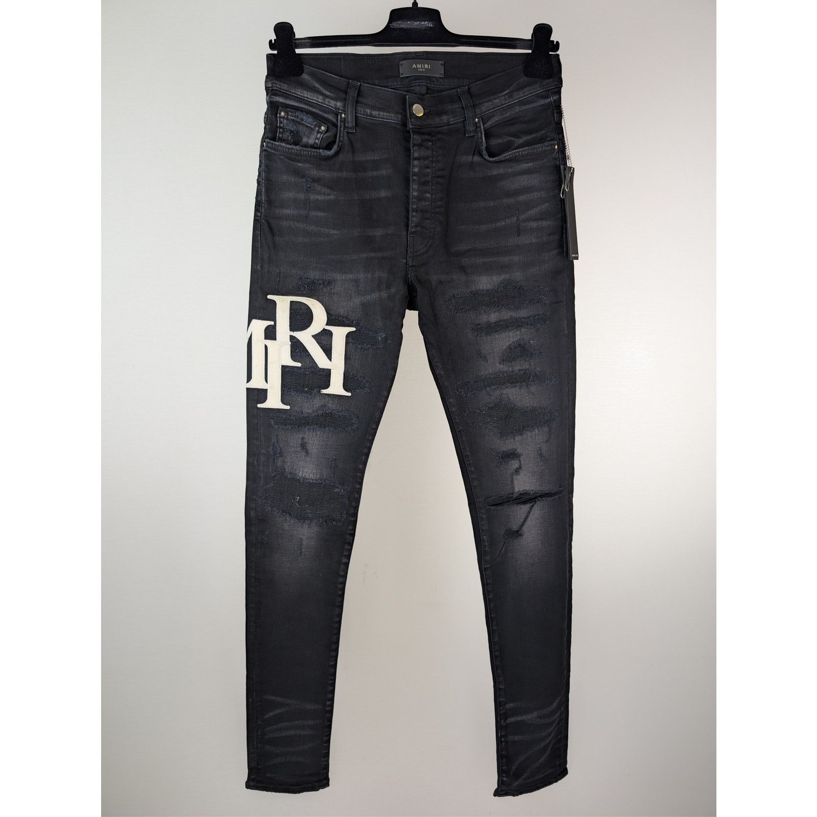Amiri Amiri MX2 Denim Jeans Rough Black 34 Pop Smoke | Grailed