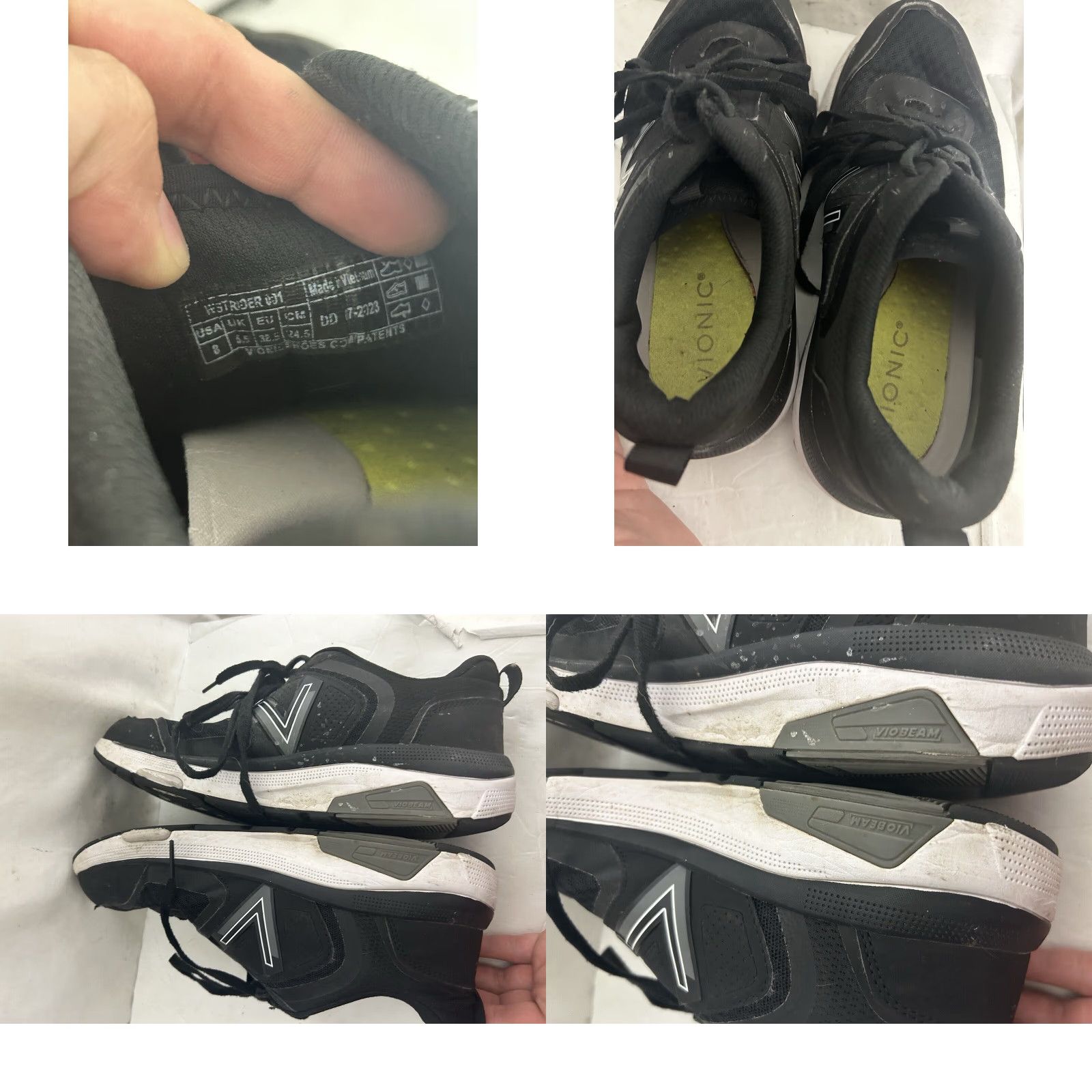 Vionic Vionic Walk Strider Sneakers Women Size 8 Black White Low Top Athletic Walking Sneakers Womens Size M / US 6-8 / IT 42-44 - 9 Thumbnail