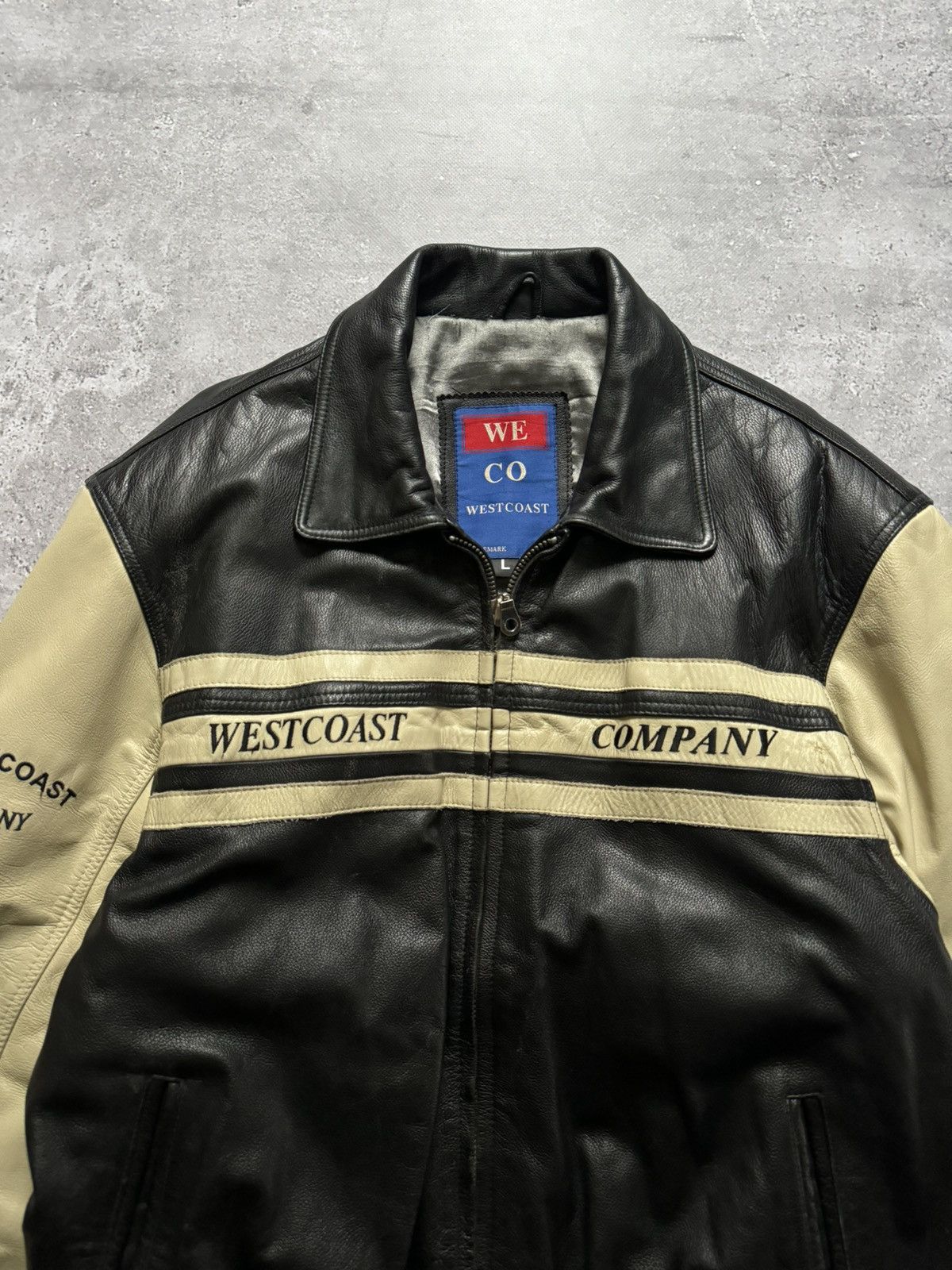 Vintage Vintage 90s West Coast Company Leather Jacket Size US L / EU 52-54 / 3 - 3 Thumbnail