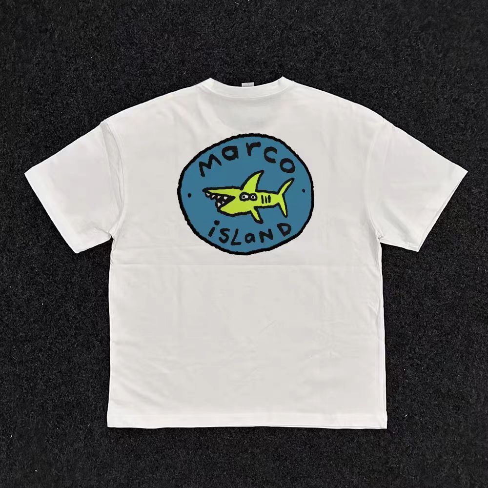 Vintage Shark pattern casual vintage cotton t-shirt Size US M / EU 48-50 / 2 - 1 Thumbnail