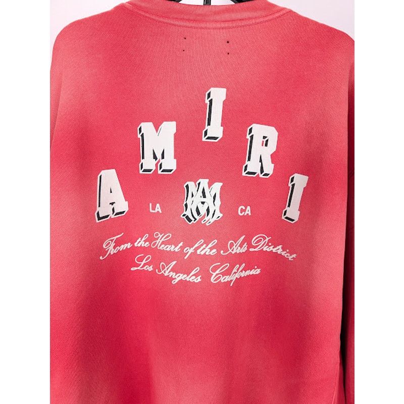 Amiri o1rshd1 Q:3 / Vintage Collegiate Crewneck Sweatshirt in Red Size US XXL / EU 58 / 5 - 13 Thumbnail