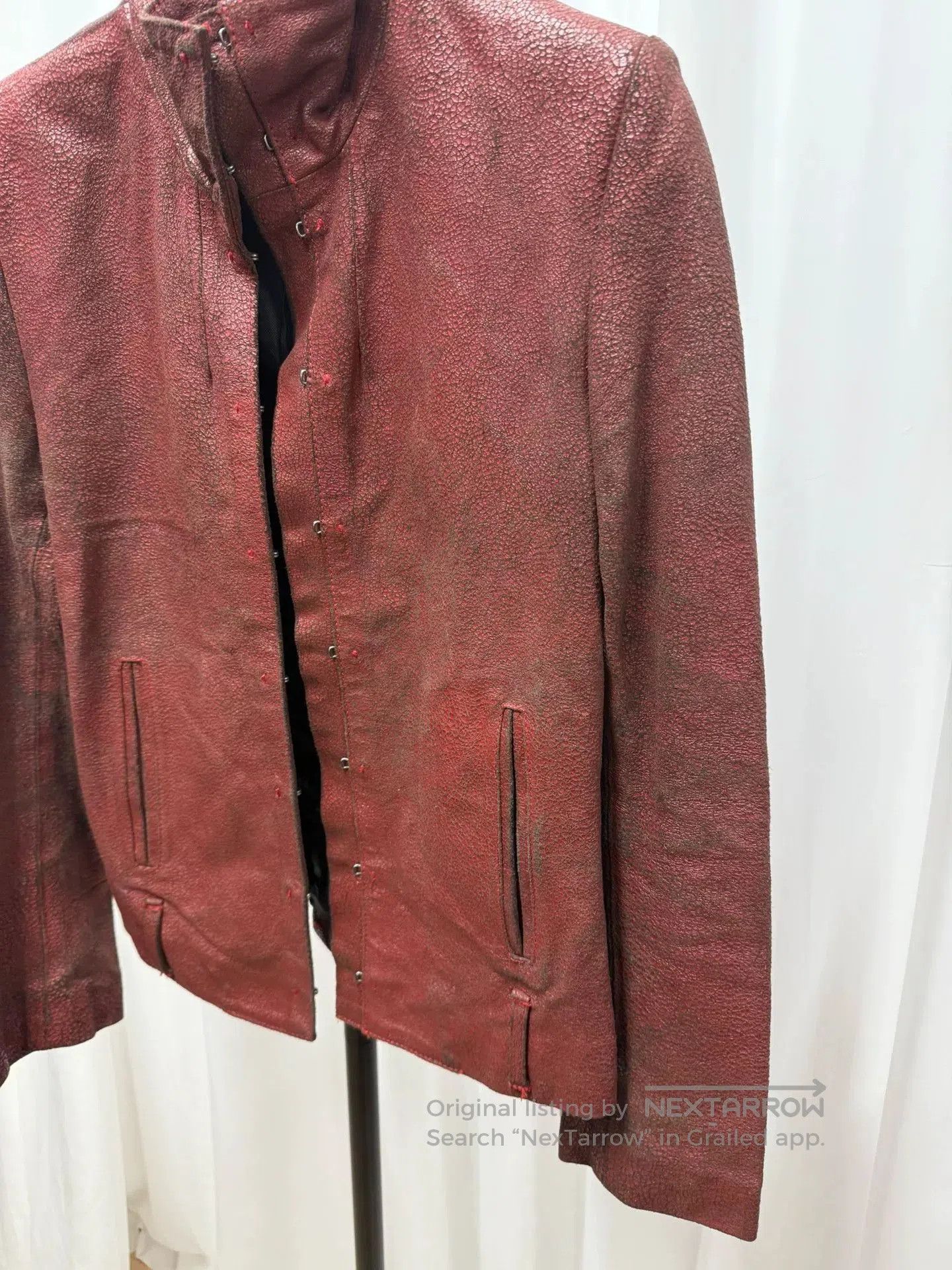 Ann Demeulemeester ann demeulemeester leather jacket with collar. Size US S / EU 44-46 / 1 - 2 Thumbnail