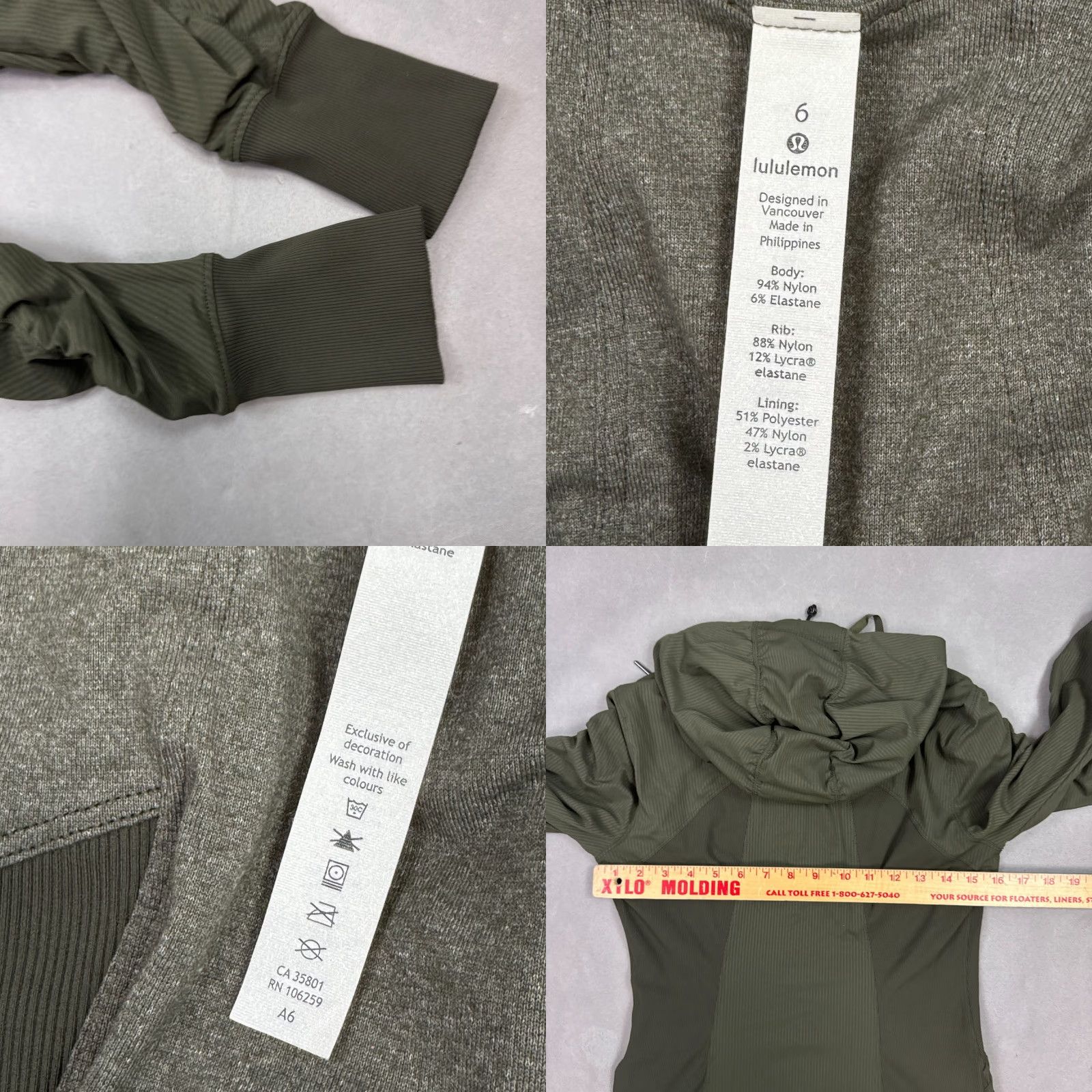 Lululemon Lululemon Jacket Womens 9 Green Dance Studio Reversible Hoodie Train Running Gym Shirt Size S / US 4 / IT 40 - 8 Thumbnail