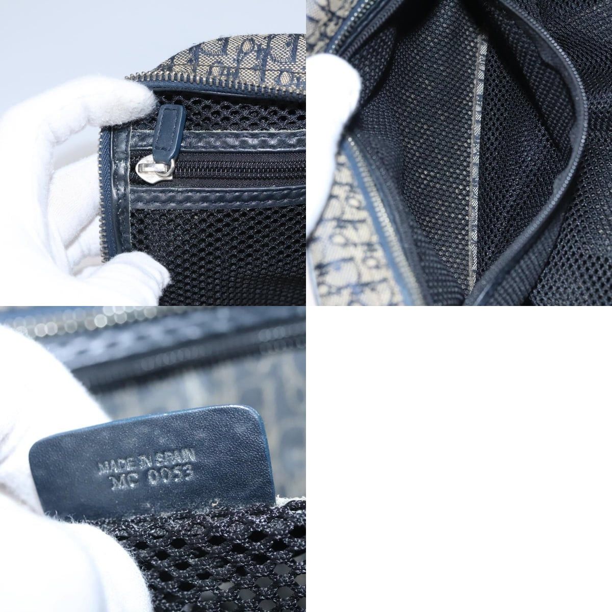 Dior DIOR Trotter Canvas Hand Bag Navy Size ONE SIZE - 13 Thumbnail