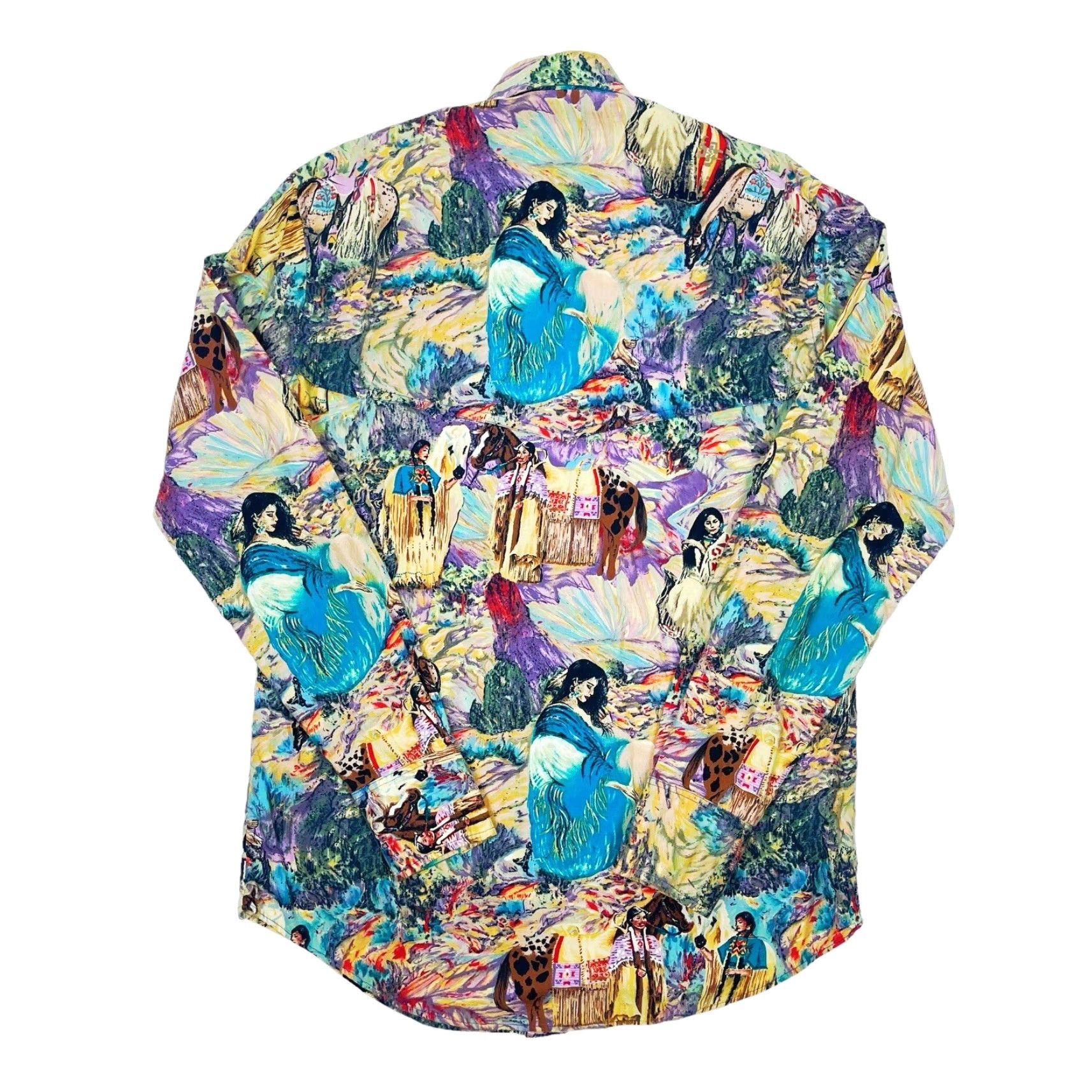Wrangler VINTAGE Wrangler All Over Print Western Pearl Snap L/S Shirt Men’s Medium Size US M / EU 48-50 / 2 - 3 Thumbnail