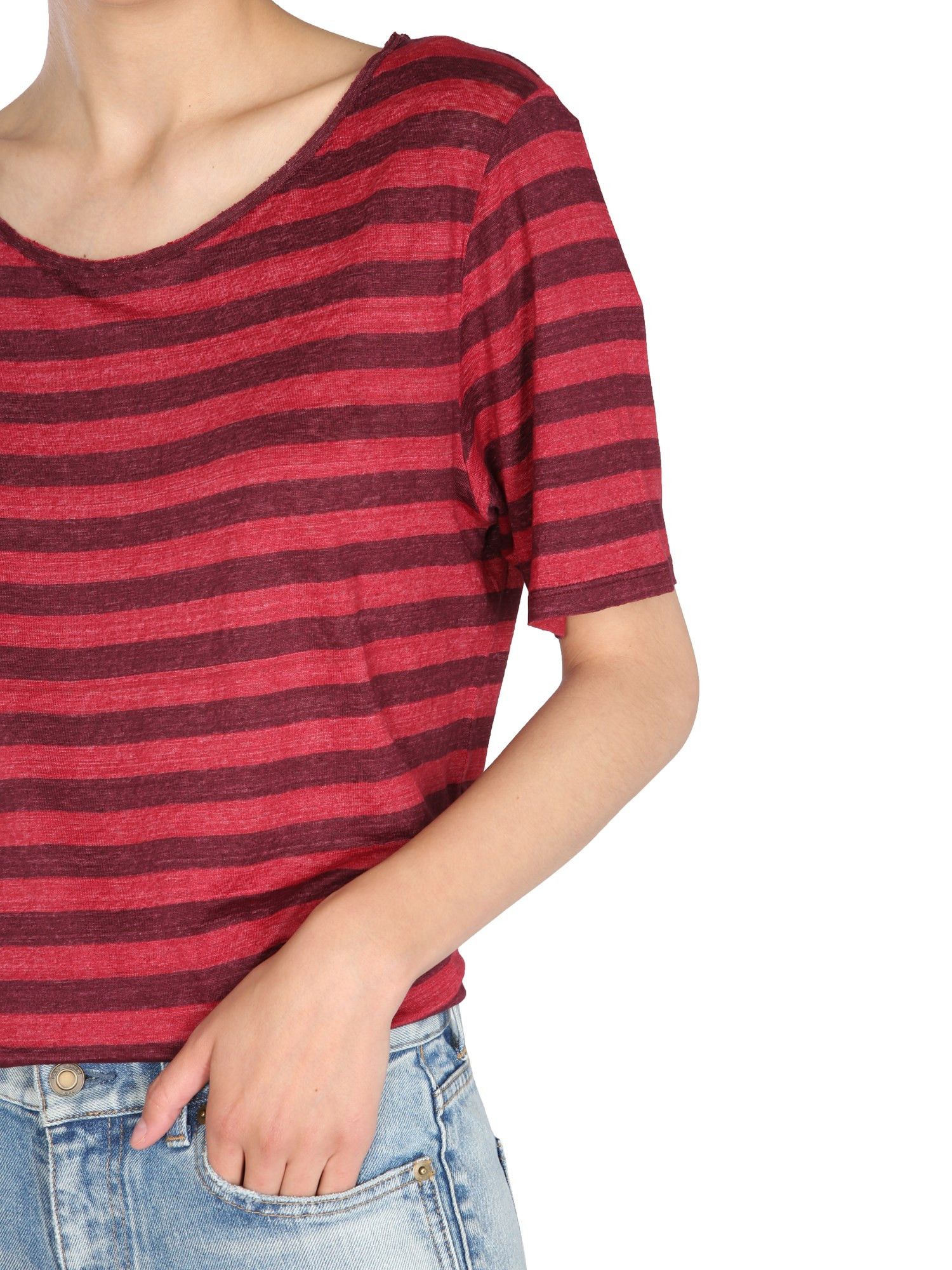 Saint Laurent Paris o1la1rc1a0425 649116 Dégradé-Striped Boyfriend T-Shirt Size M / US 6-8 / IT 42-44 - 2 Thumbnail