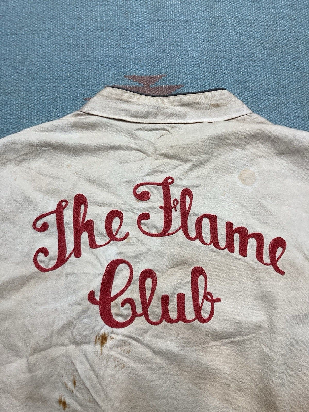 Vintage 1950s vest jacket chainstitch The Flame Club cotton Oscar L Size US L / EU 52-54 / 3 - 5 Thumbnail