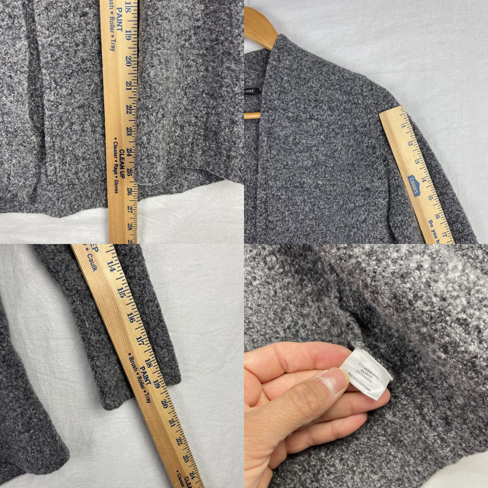 Eileen Fisher Eileen Fisher Sweater Cardigan Womens XL Gray Open Front Wool Cashmere Blend XS? Size XL / US 12-14 / IT 48-50 - 8 Thumbnail