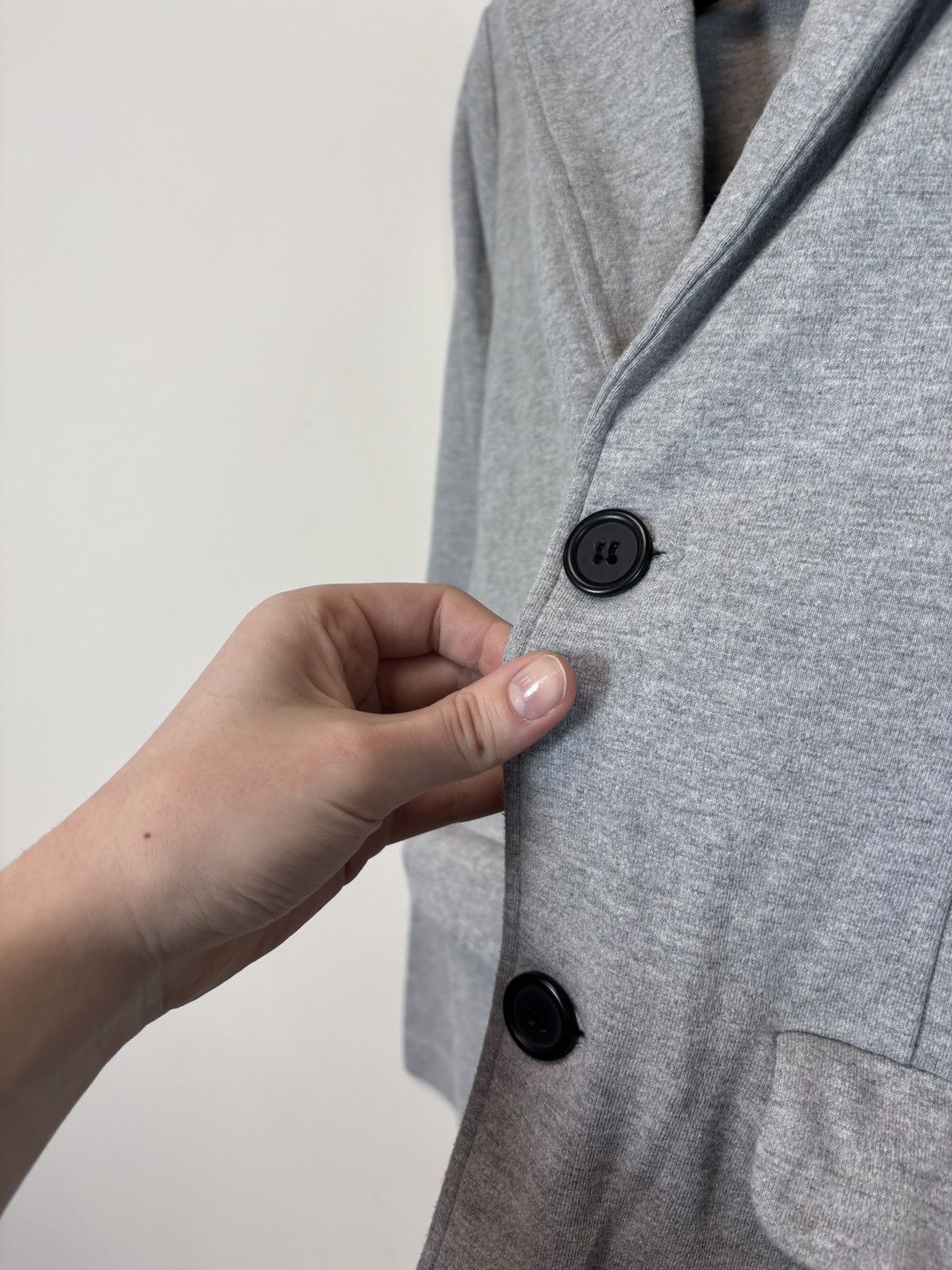 Japanese Brand Japanese Brand Men’s Minimalist Grey Cotton Blazer Jacket Size US S / EU 44-46 / 1 - 7 Thumbnail