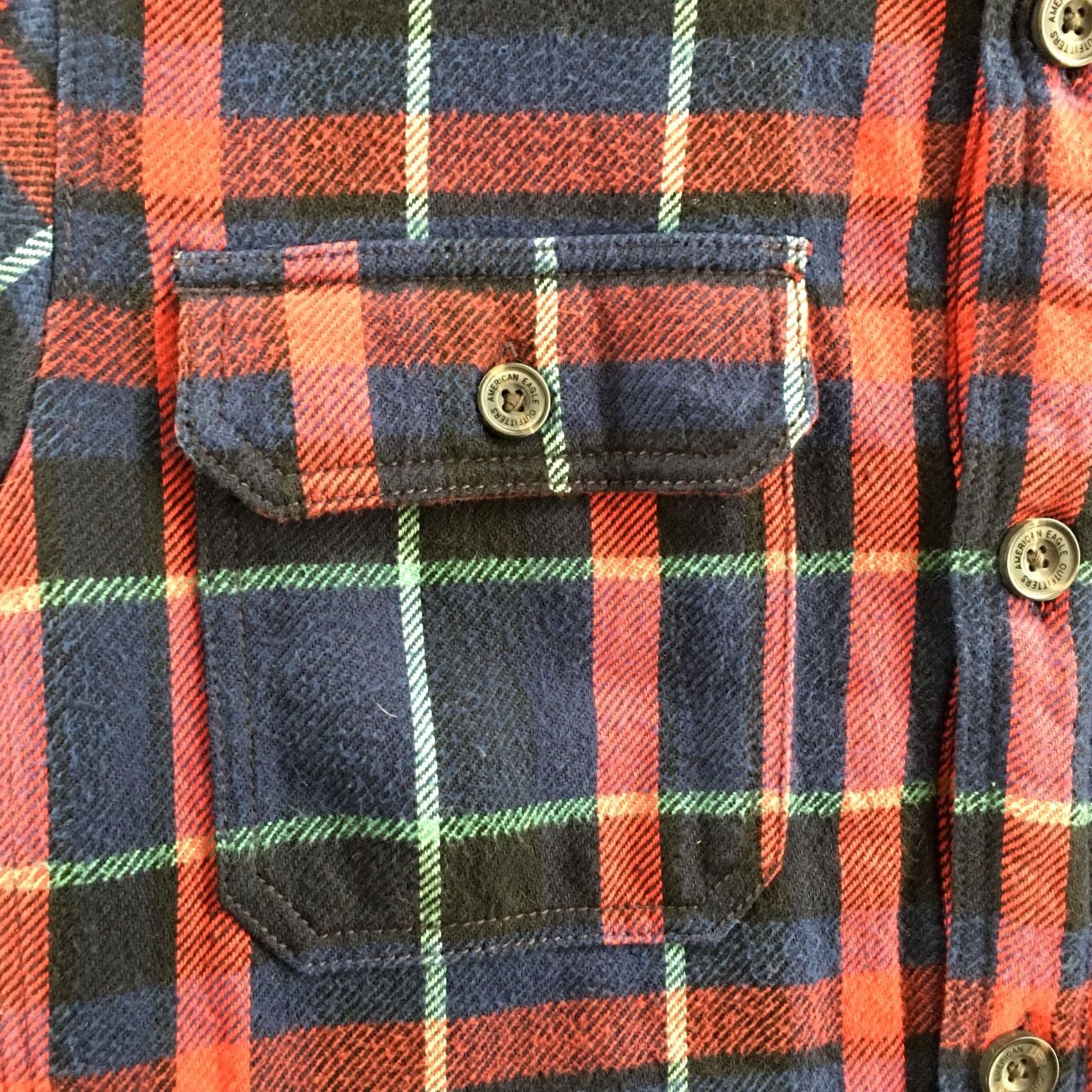 American Eagle Outfitters American Eagle Outfitters Jacket Mens LT Multicolor Plaid Fleece Button Up Size US L / EU 52-54 / 3 - 4 Thumbnail