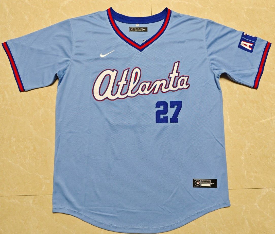 Other 2026 New Style Atlanta Braves Jerseys #27 Austin Riley Size US S / EU 44-46 / 1 - 1 Thumbnail
