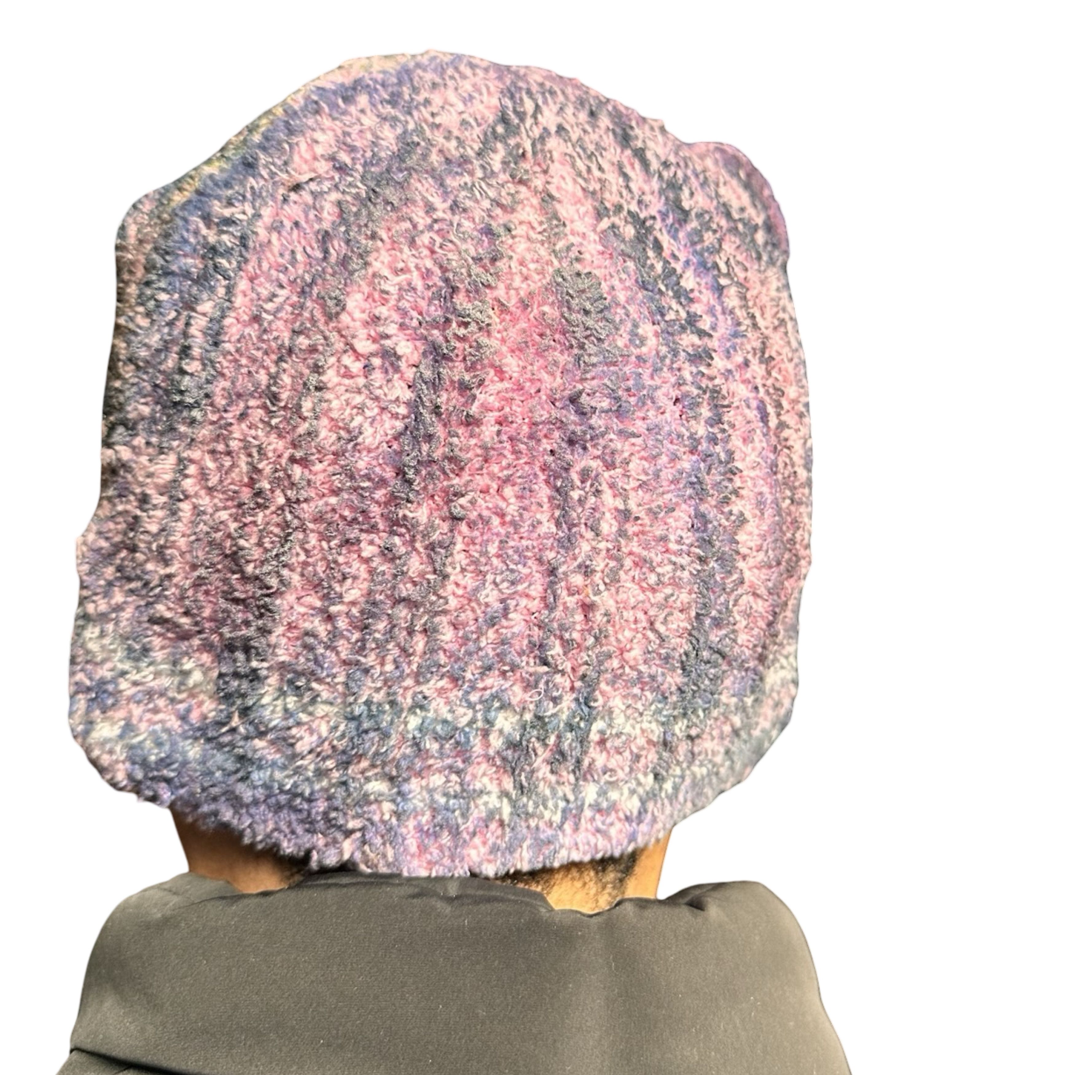 Vintage ASTROBOI* 'Punk' Pink Chenille Ribbed Rhinestone Beanie Size ONE SIZE - 4 Thumbnail