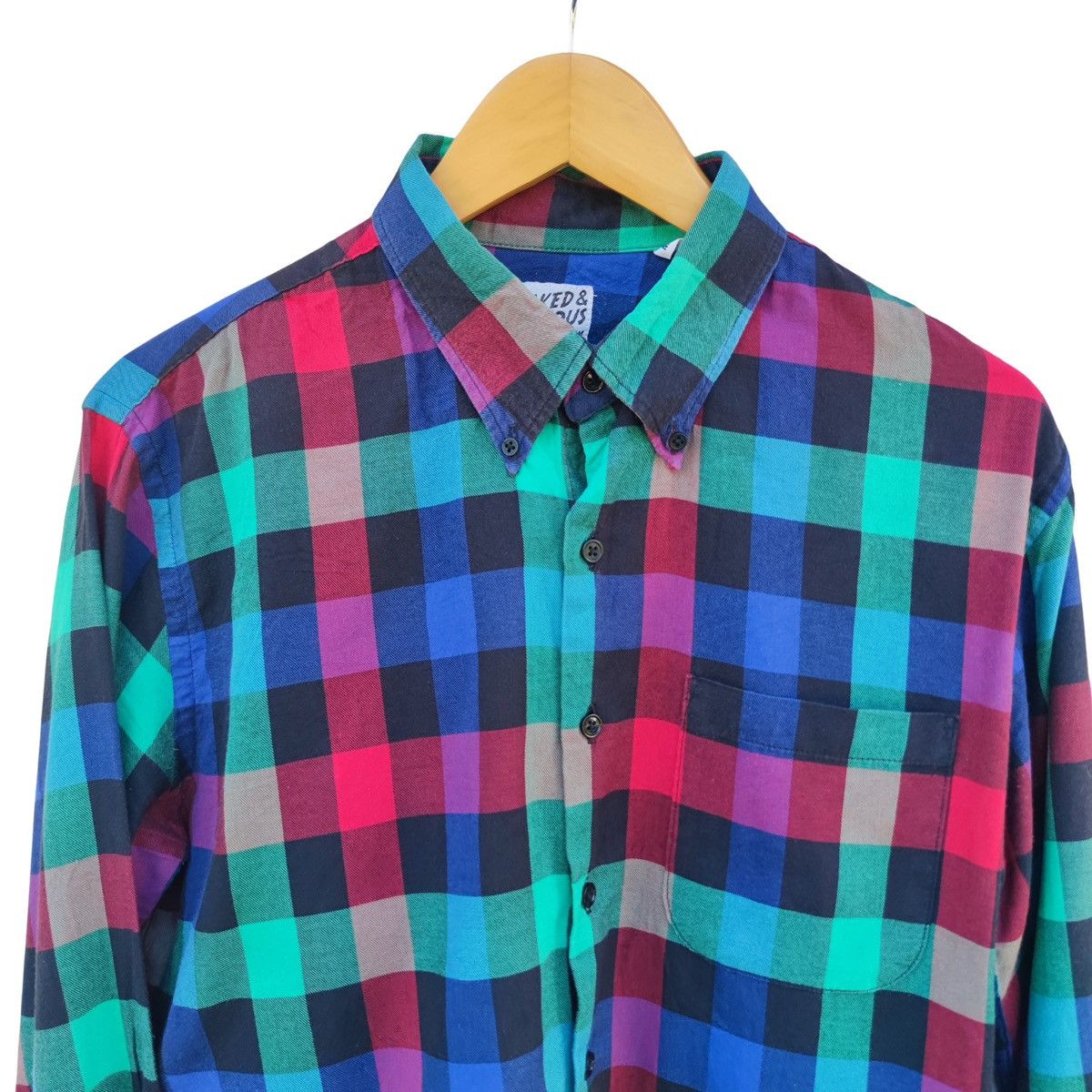 Naked & Famous Naked & Famous Colorful Plaid Button Up Shirt Size US M / EU 48-50 / 2 - 5 Thumbnail