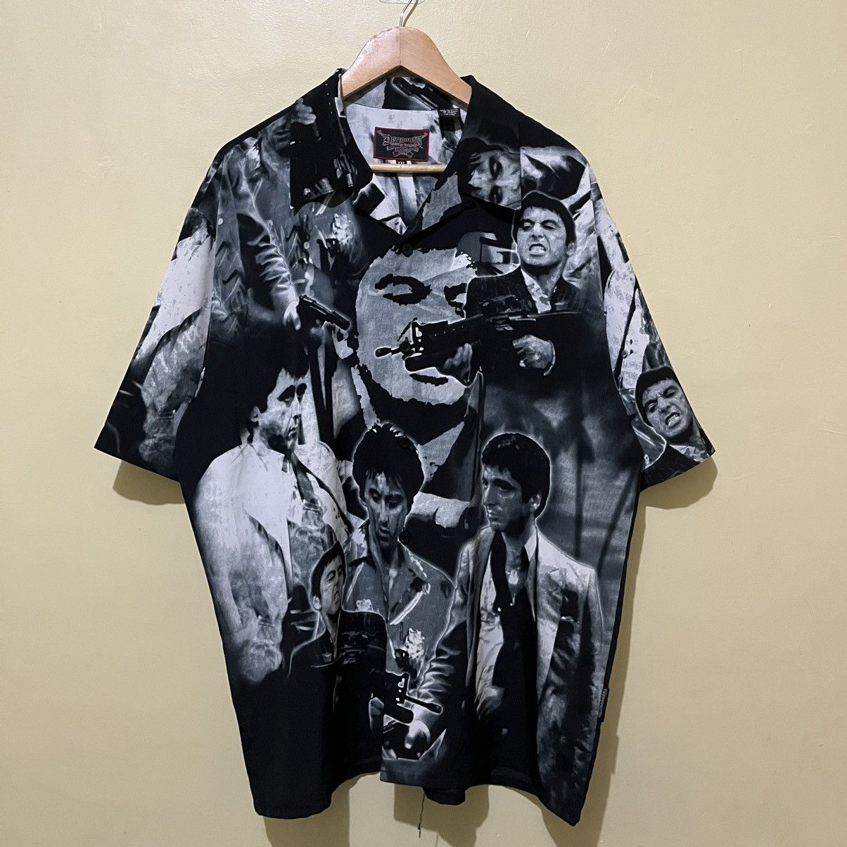 Vintage VTG SCARFACE "TONY MONTANA" AOP POLO BY DRAGONFLY Size US XXL / EU 58 / 5 - 1 Thumbnail