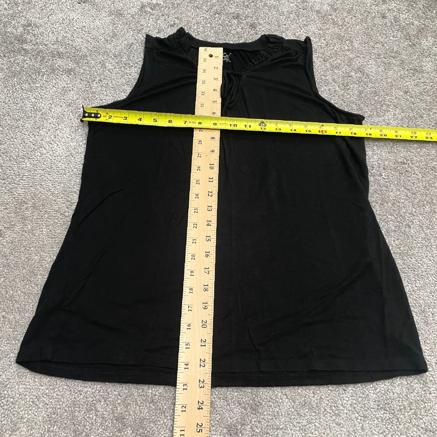 Loft Loft Tank Top Womens S Black Neck Tie Sleeveless Stretch Basic Casual Size S / US 4 / IT 40 - 6 Thumbnail