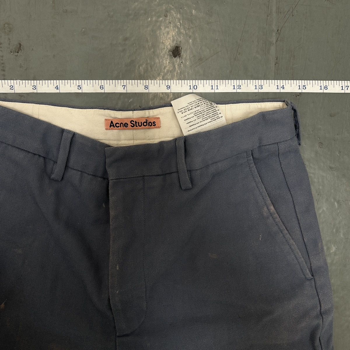 Acne Studios Acne Studios Blue Twill Chinos Size US 29 - 5 Thumbnail