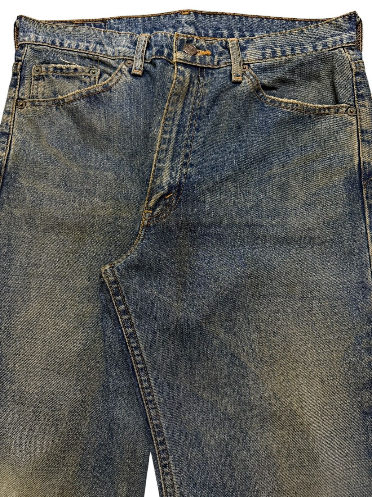 Levi's Vintage Japan 80s Levis 517 Mud Wash Distress Wide Leg Flare Size US 33 - 4 Thumbnail