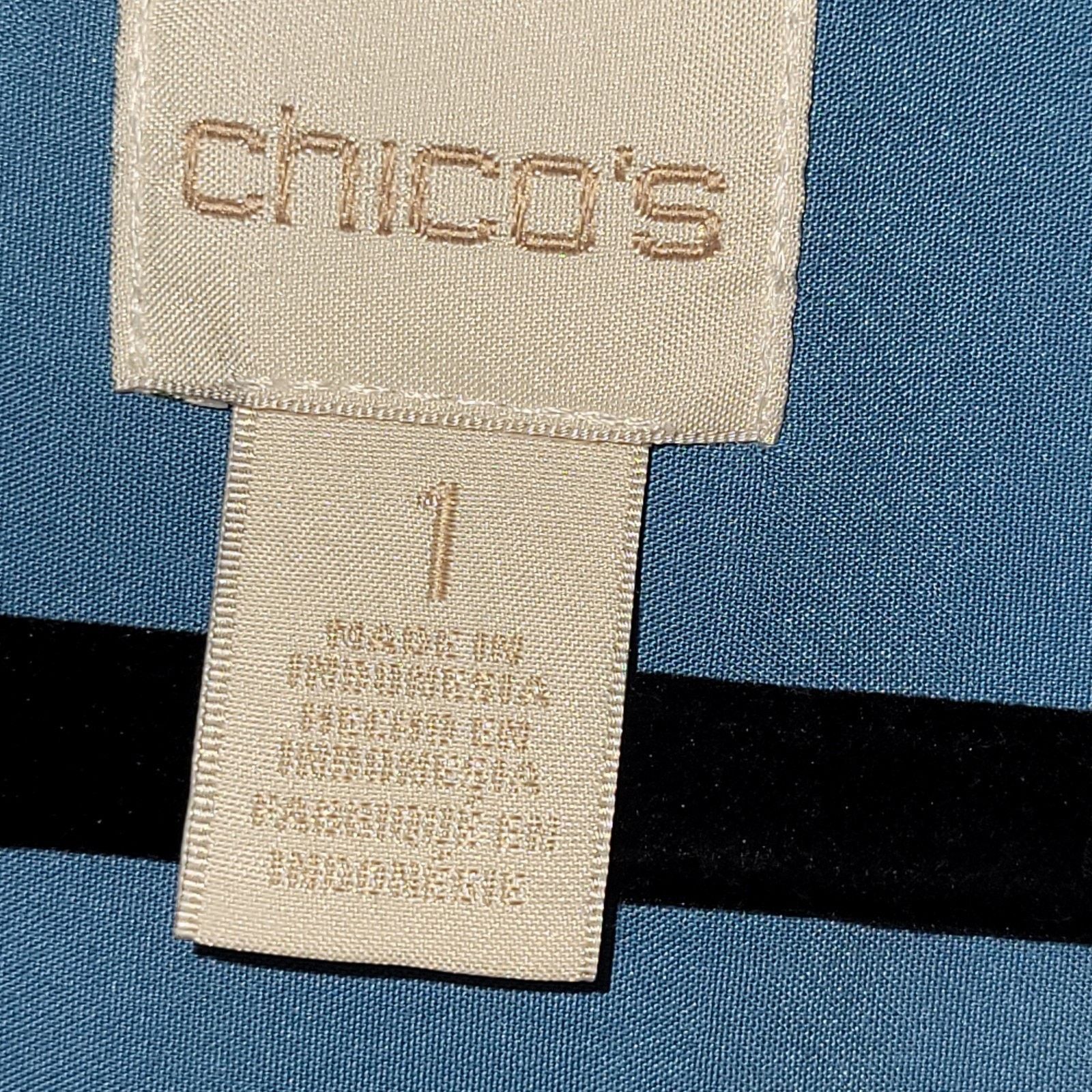 & Other Stories Chico's Womens Sz 1 Button Up Blouse Collared Long Sleeve Size L / US 10 / IT 46 - 3 Thumbnail