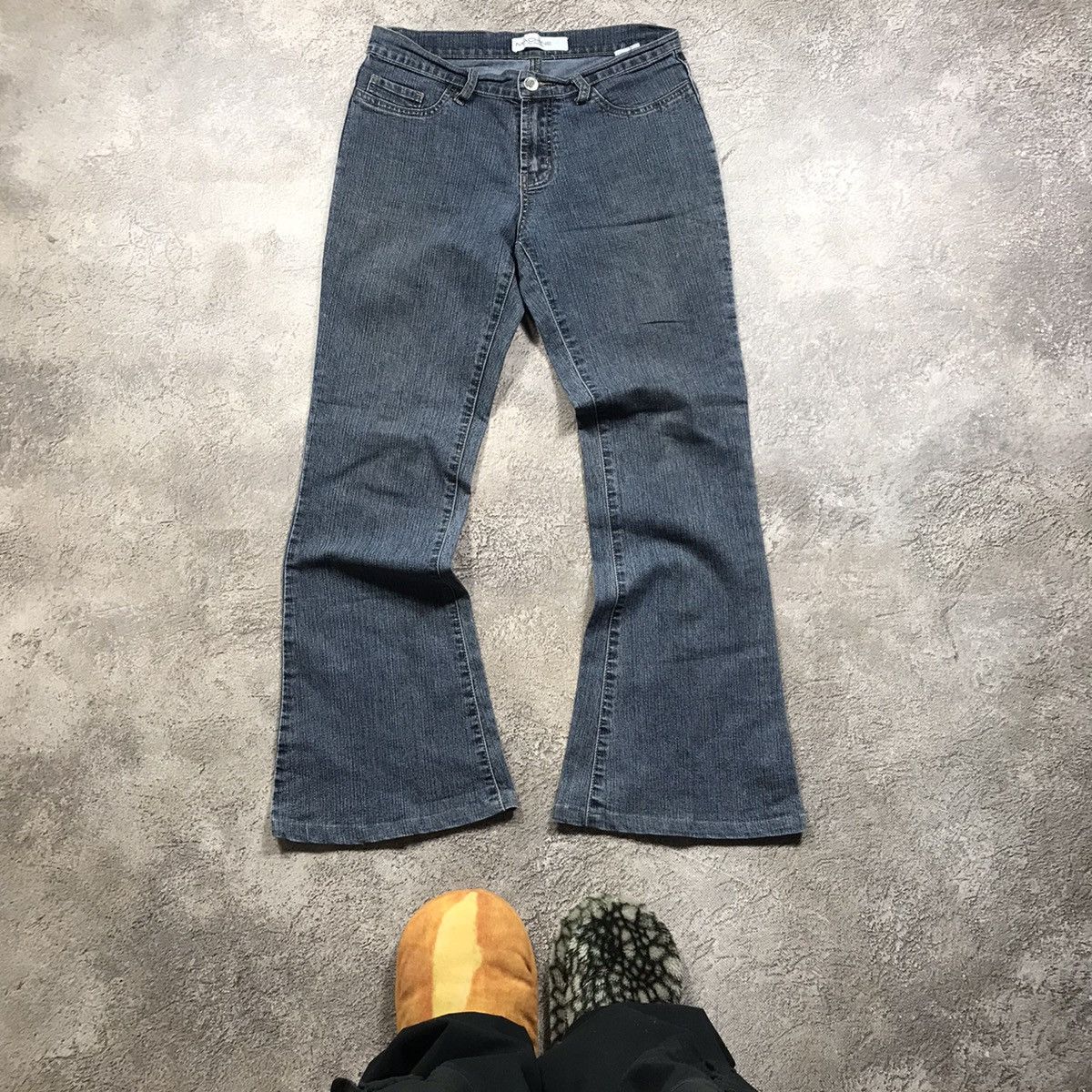 Vintage Vintage 90s Baggy Distressed Wide Leg Jeans Grunge Y2K 28 Size 28" / US 6 / IT 42 - 2 Thumbnail