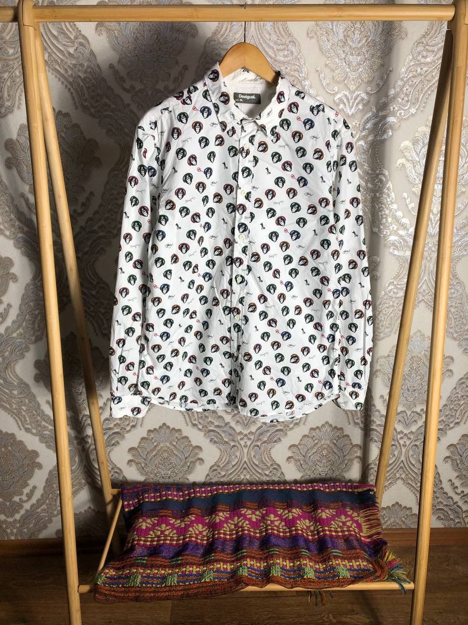 Desigual × Vintage VERY RARE DESIGUAL MONOGRAM LONG SLEEVE SHIRT DESIGNER DELUX Size US XL / EU 56 / 4 - 1 Thumbnail