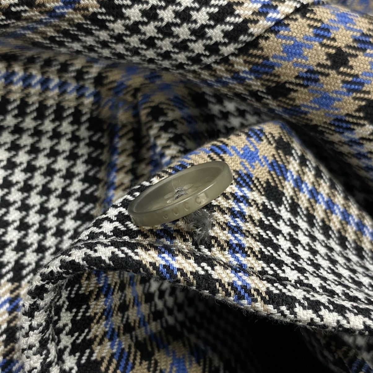 Gucci Tailored Houndstooth Tartan Blazer Size 48S - 8 Thumbnail