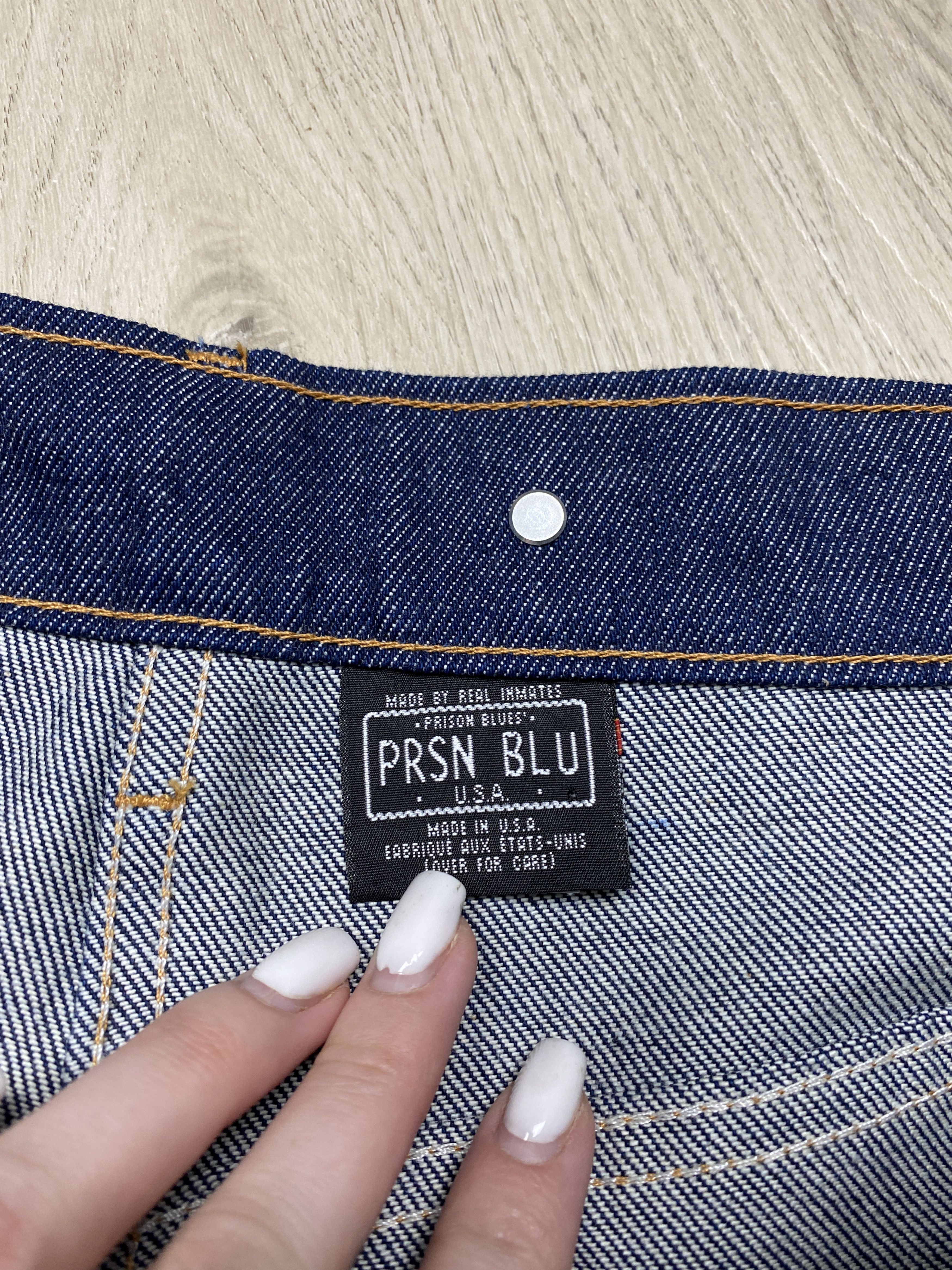 Other Prison Blues Vintage Baggy Denim Pants Work Jeans Size US 38 / EU 54 - 9 Thumbnail