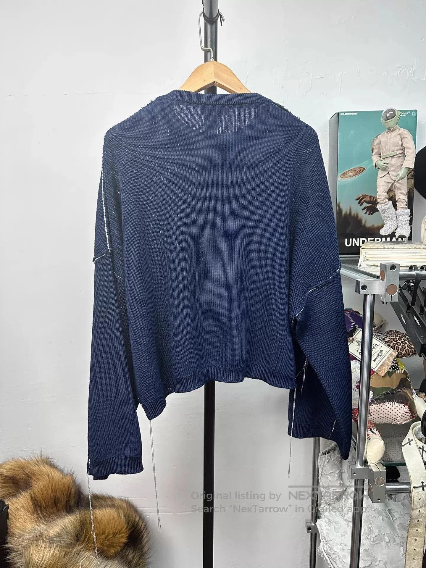 Raf Simons Blue Long Sleeve Knit Sweater. Size US M / EU 48-50 / 2 - 4 Thumbnail