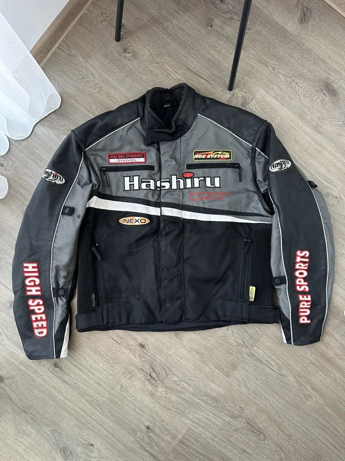 Vintage Hashiru Racing Black Pure Sports Distressed Jacket
