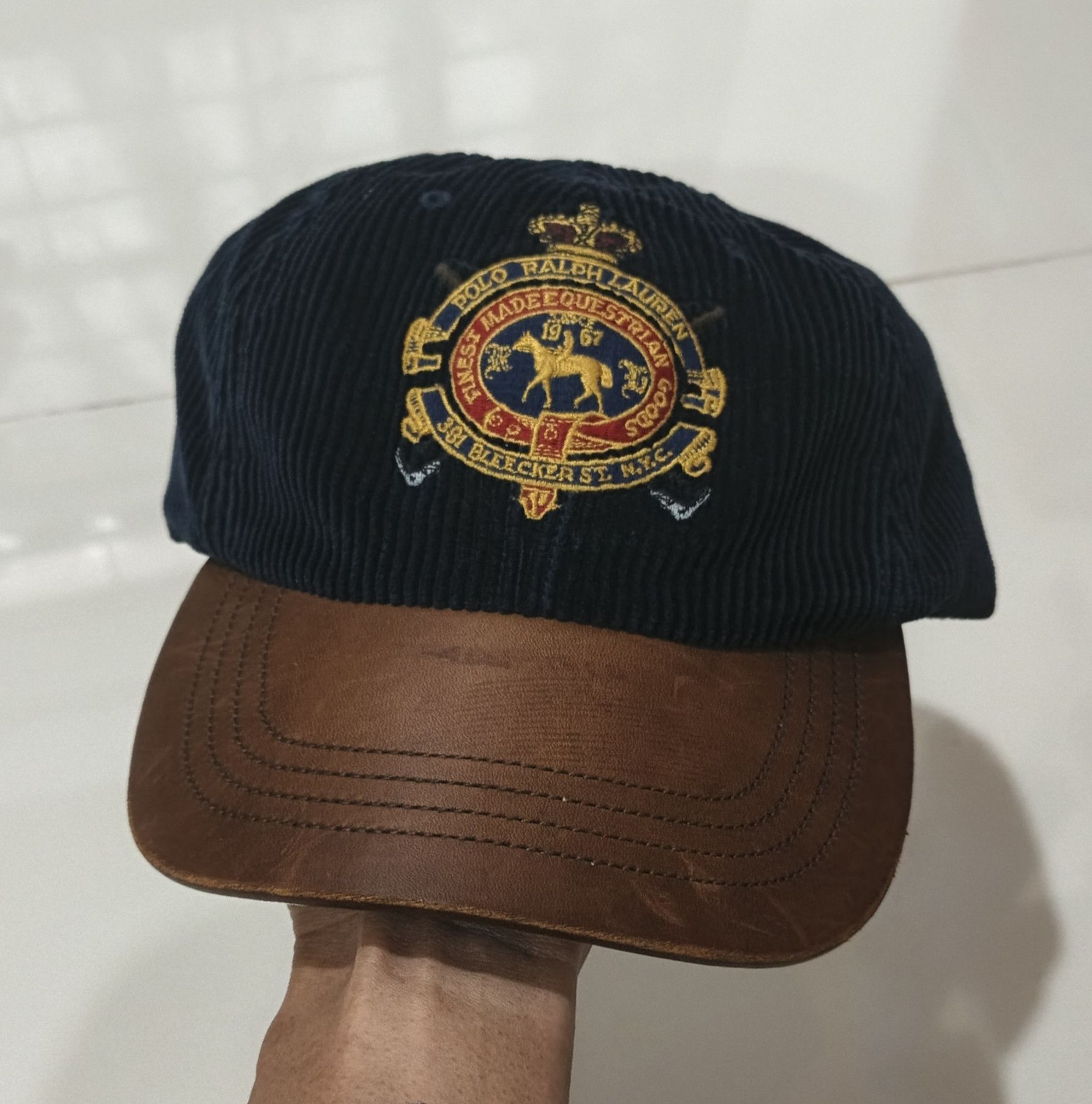 Polo Ralph Lauren Rare vintage rl cords leather bill cap Size ONE SIZE - 7 Thumbnail
