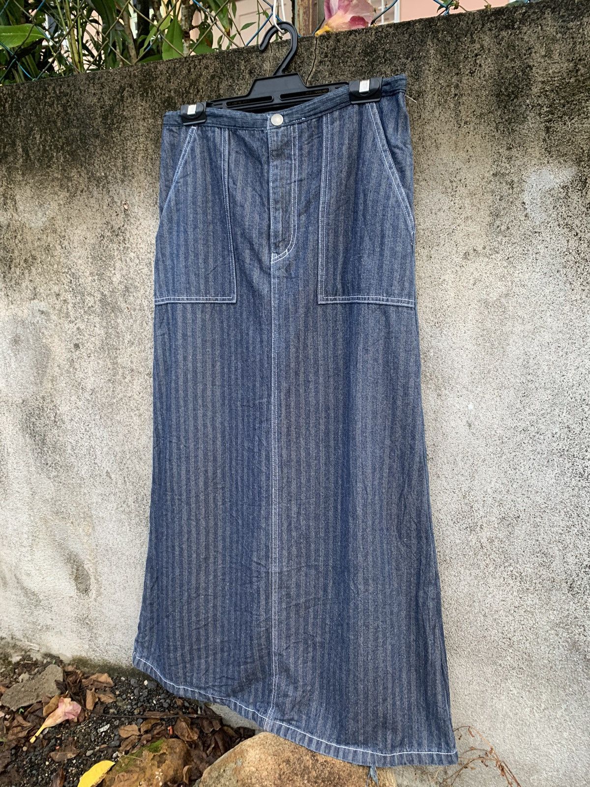 Japanese Brand Hickory Stripe Layered Skirt Size 28" / US 6 / IT 42 - 2 Thumbnail