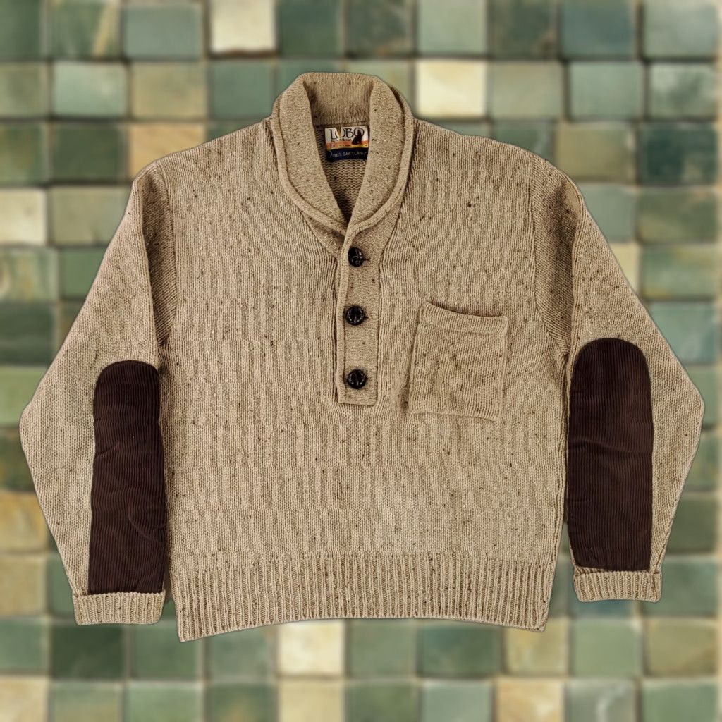 Pendleton Pendleton Lobo Sweater Henley Shawl Collar Shetland Wool Brown Patches Mens M Brown Wool Pullover M Mens Size US M / EU 48-50 / 2 - 1 Thumbnail