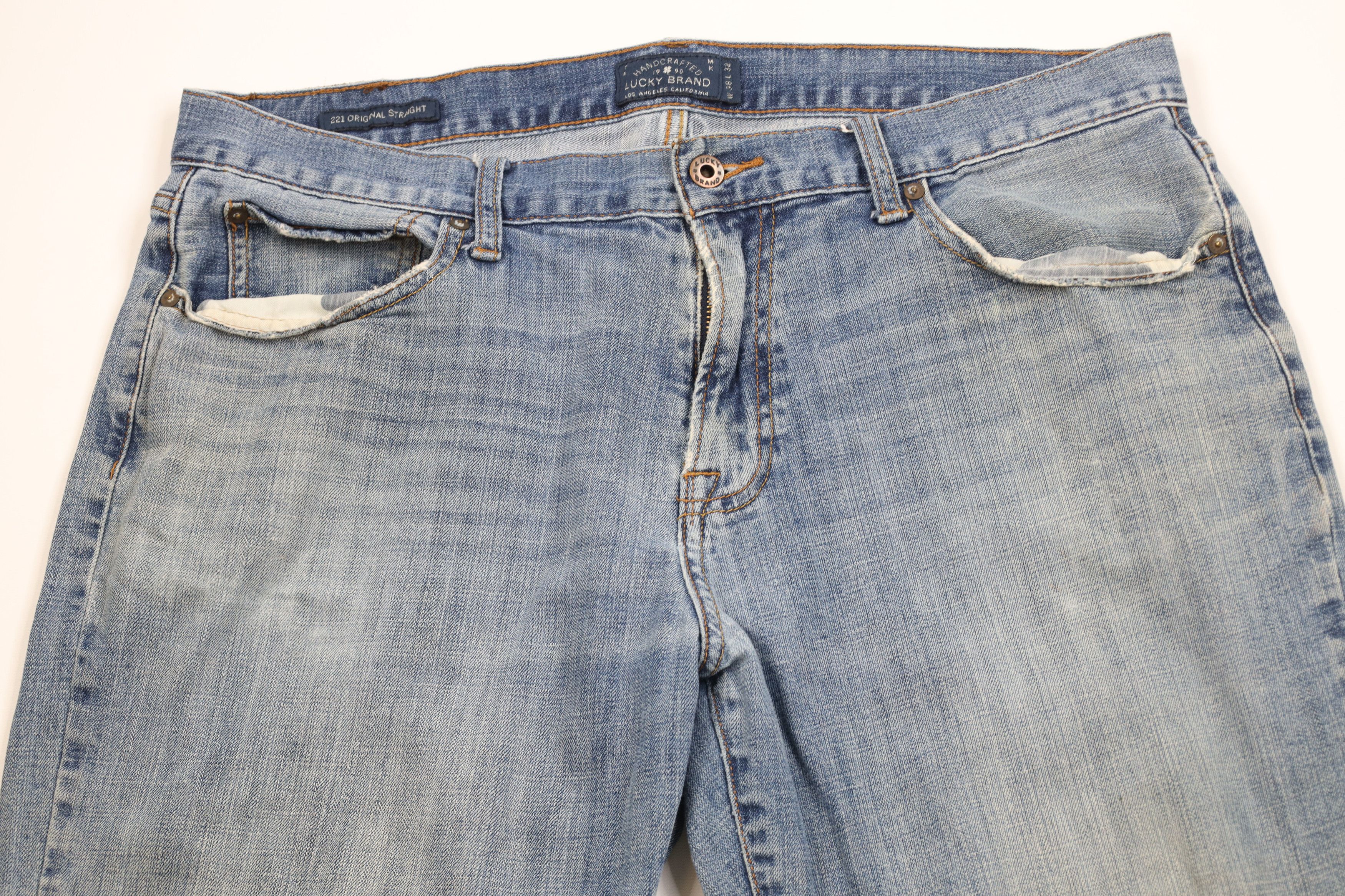 Vintage Vintage Y2K Lucky Brand Stretch 221 Original Straight Jeans Size US 38 / EU 54 - 2 Thumbnail