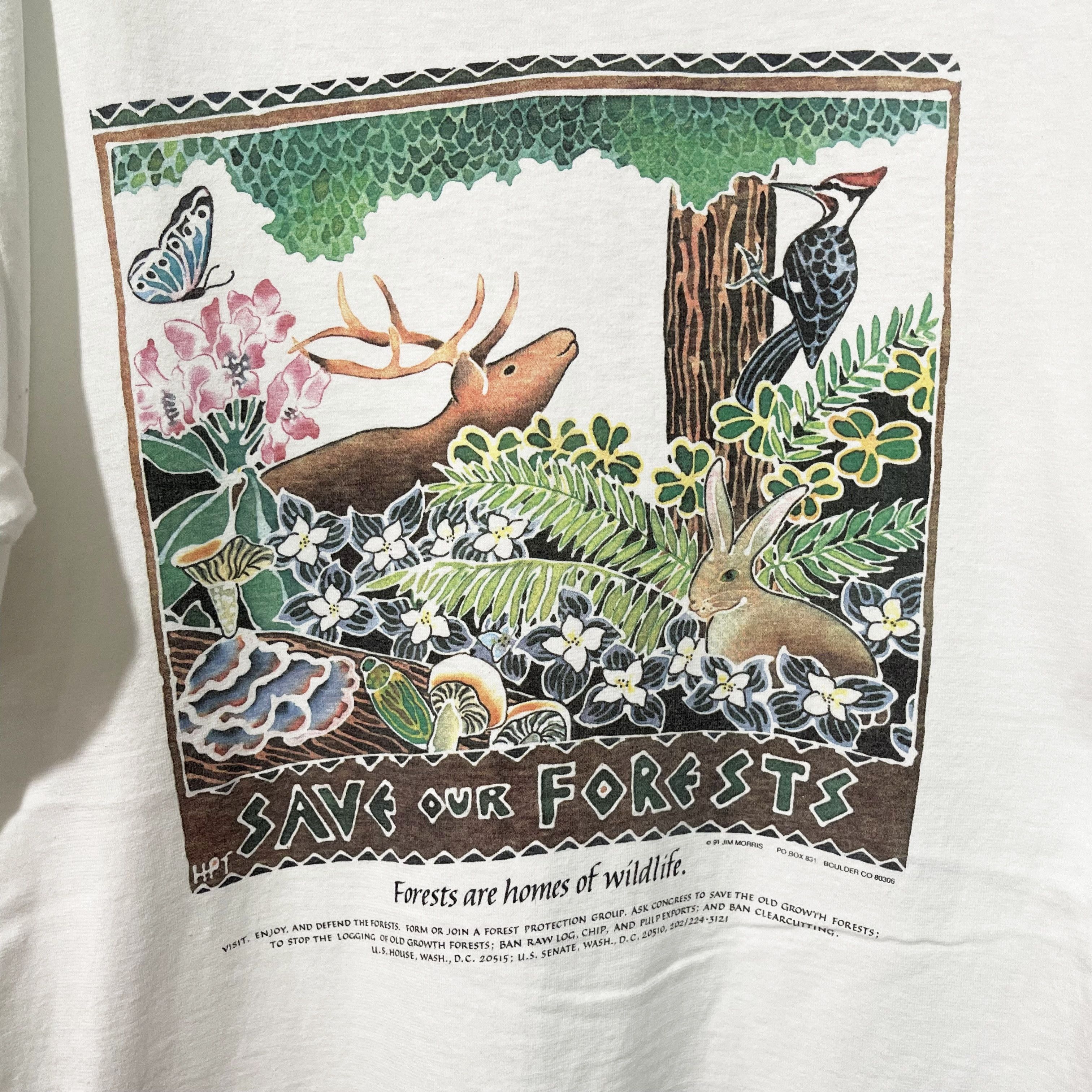 Vintage Vintage 90s Save the Rainforest Shirt Size US M / EU 48-50 / 2 - 2 Thumbnail
