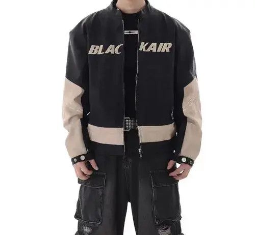 VIBE Retro Color Block Casual Motorcycle Jacket Size US L / EU 52-54 / 3 - 1 Thumbnail
