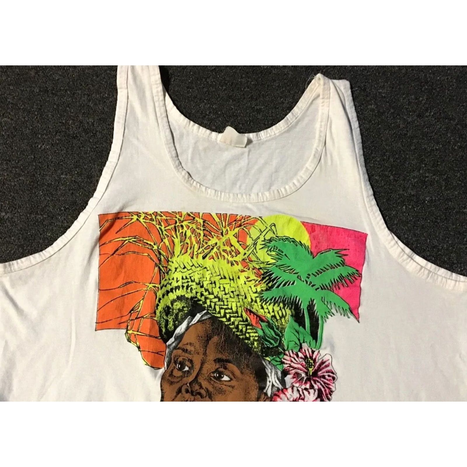 Vintage VINTAGE Trinidad & Tobago Tank Top S Shirt Sleeveless White 80s 90s Grunge Beach Surf Tribal Small Mens Size US S / EU 44-46 / 1 - 5 Thumbnail