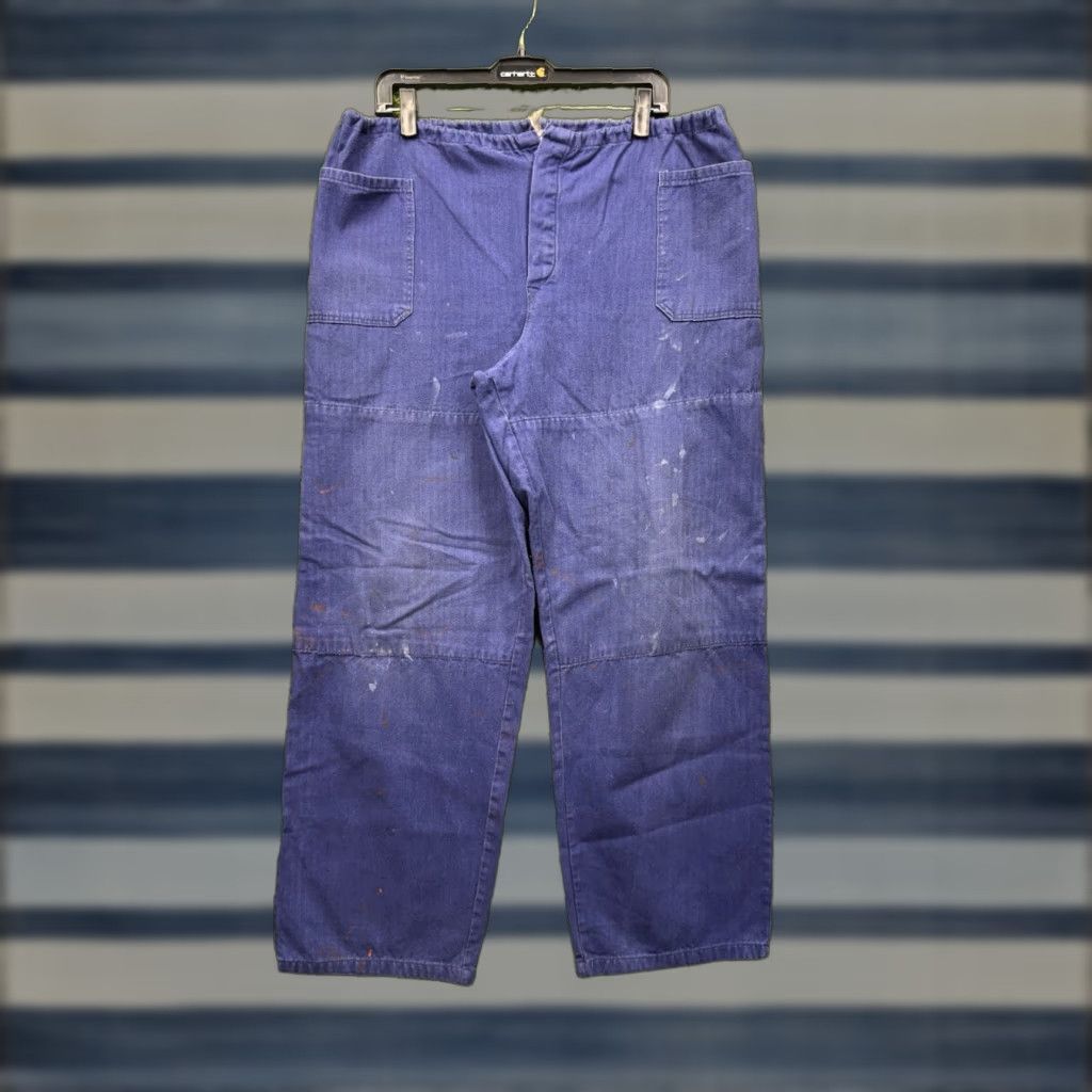 Doublet VINTAGE 1930s 40s Mens Wide-Leg Striped Canvas Pants 36x29 High Rise Retro Casual Punk 30s 40s Men Size US 36 / EU 52 - 1 Thumbnail