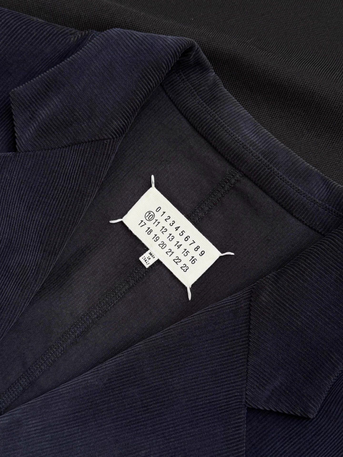 Maison Margiela Maison Margiela A/W19 Corduroy Topstitched Blazer Navy Size US M / EU 48-50 / 2 - 4 Thumbnail
