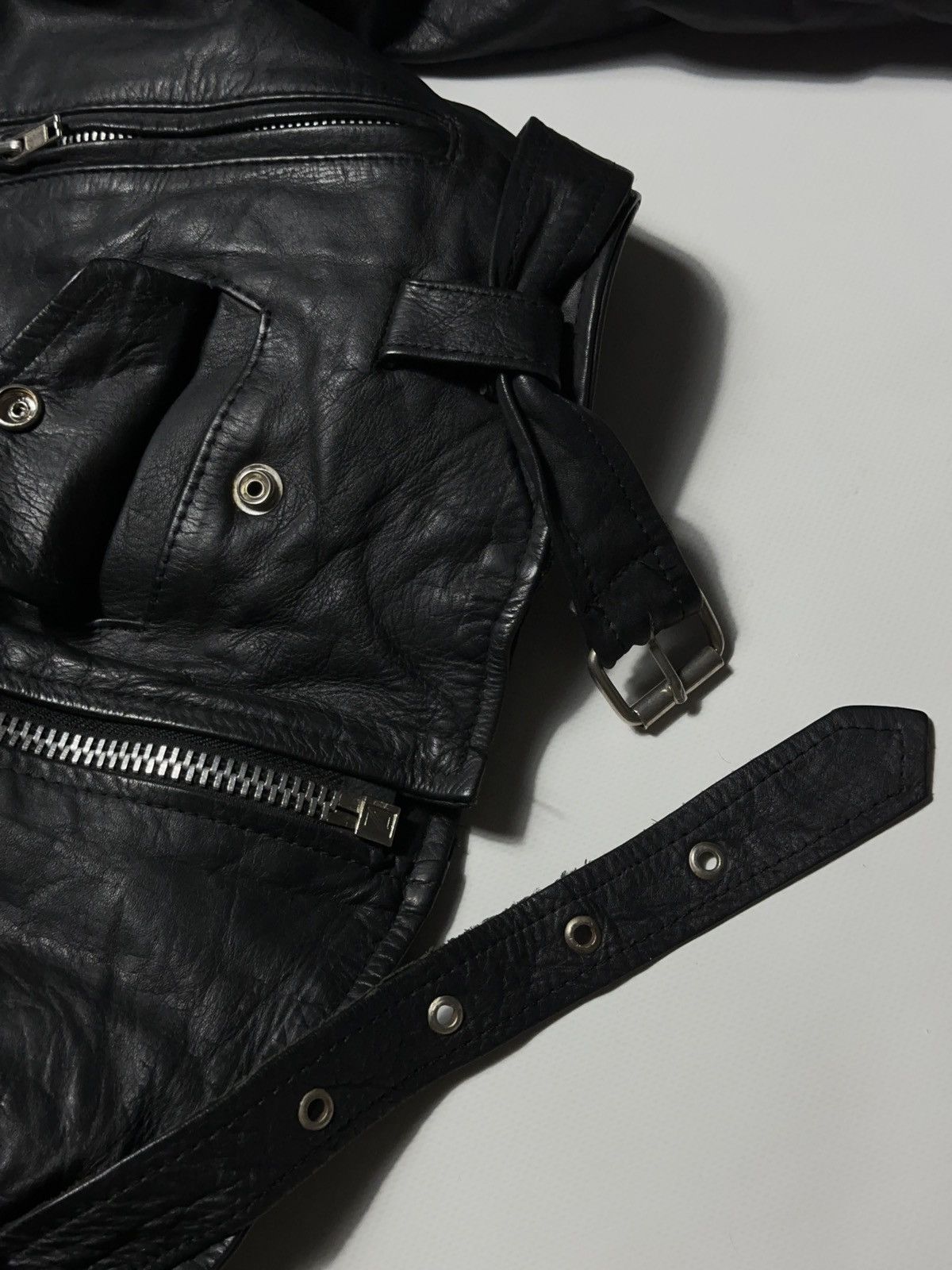 Vintage Western Cropped Leather Jacket Size S / US 4 / IT 40 - 8 Thumbnail
