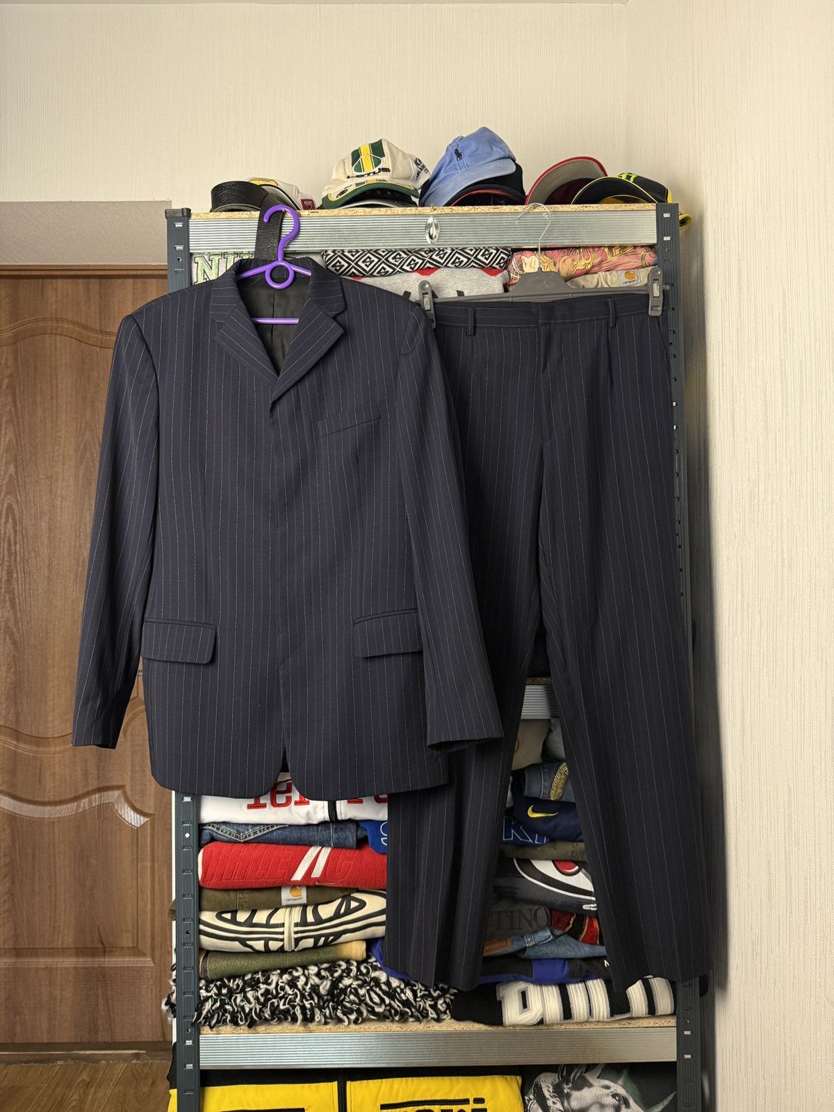 Dolce & Gabbana Dolce & Gabbana Luxury Suit Striped Size 48R - 1 Thumbnail