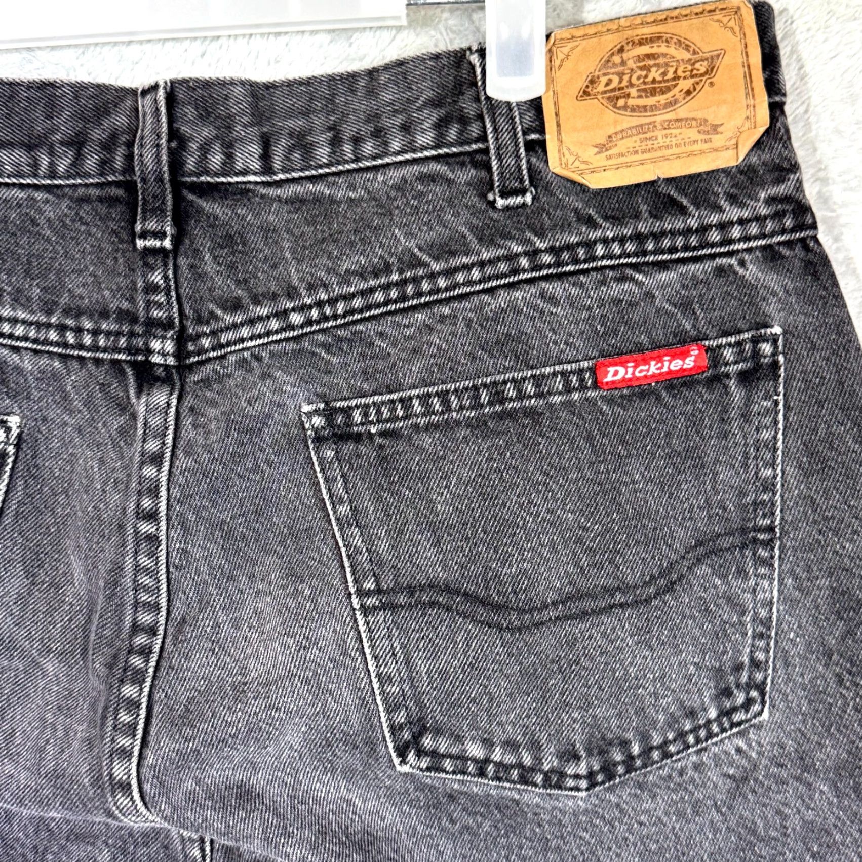 Dickies Dickies Jeans Men’s 36x30 Black Denim Dark Wash Mid-Rise Straight Leg Cotton Size US 36 / EU 52 - 7 Thumbnail