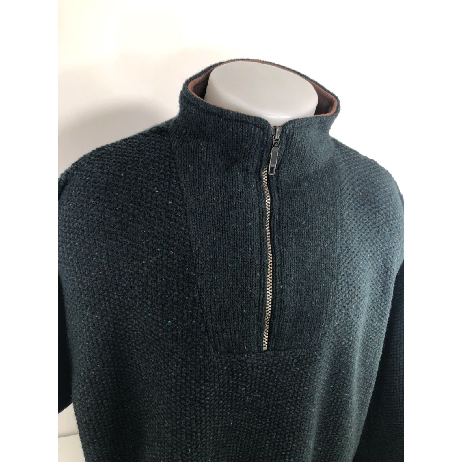 Orvis Orvis Heavy Duty Knit Wool Blend Zip Collar XL Sweater Green Pockets Mens XL Wool Blend Knit Pullover 90s JH Size US XL / EU 56 / 4 - 2 Thumbnail