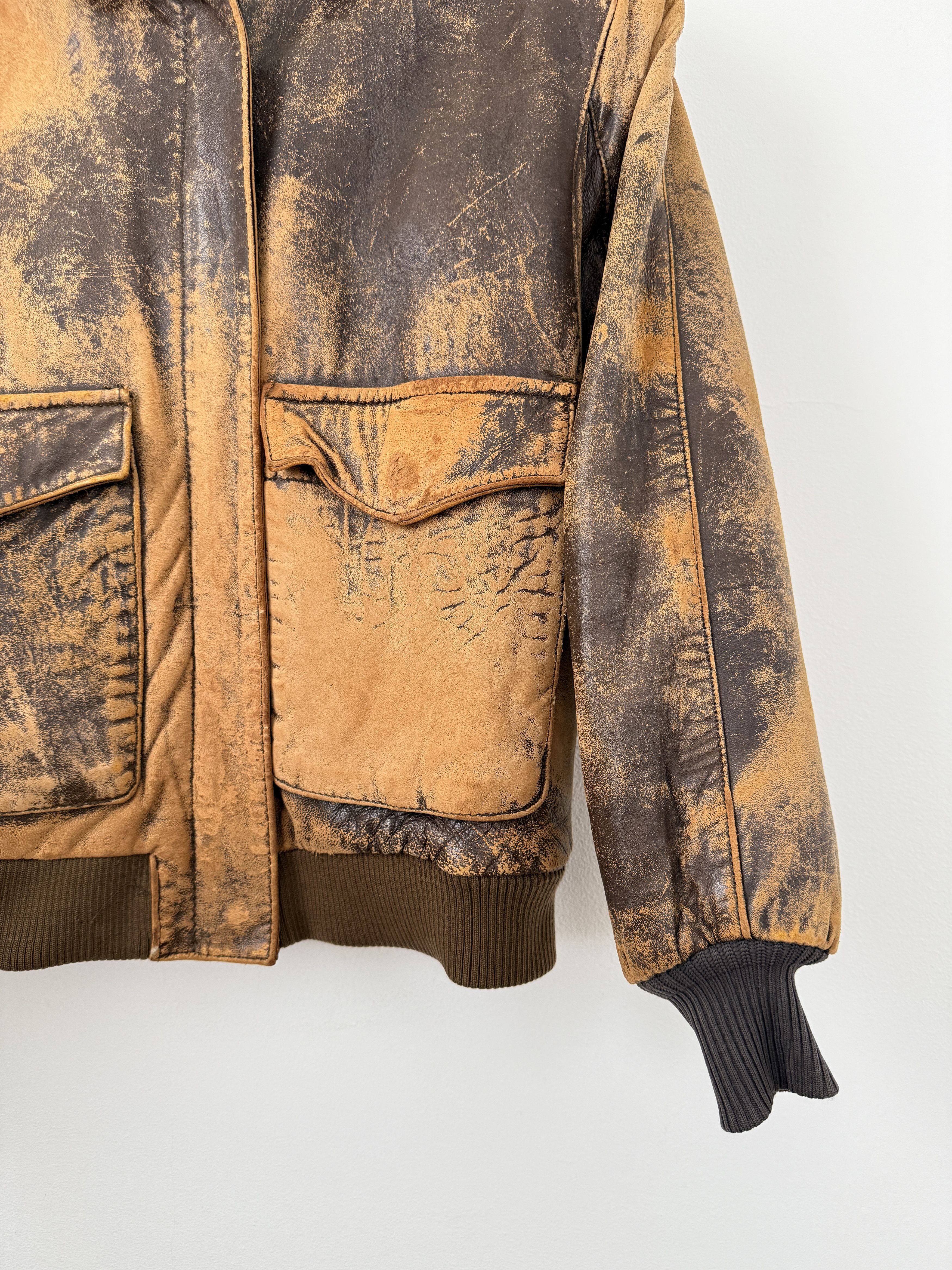 Vintage Leather Bomber Jacket Size US M / EU 48-50 / 2 - 7 Thumbnail