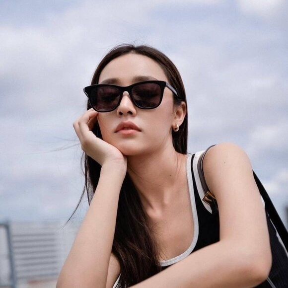 Saint Laurent Paris 🕶️ New Saint Laurent SL587/K 001 Sunglasses -Black Frame Size ONE SIZE - 3 Thumbnail