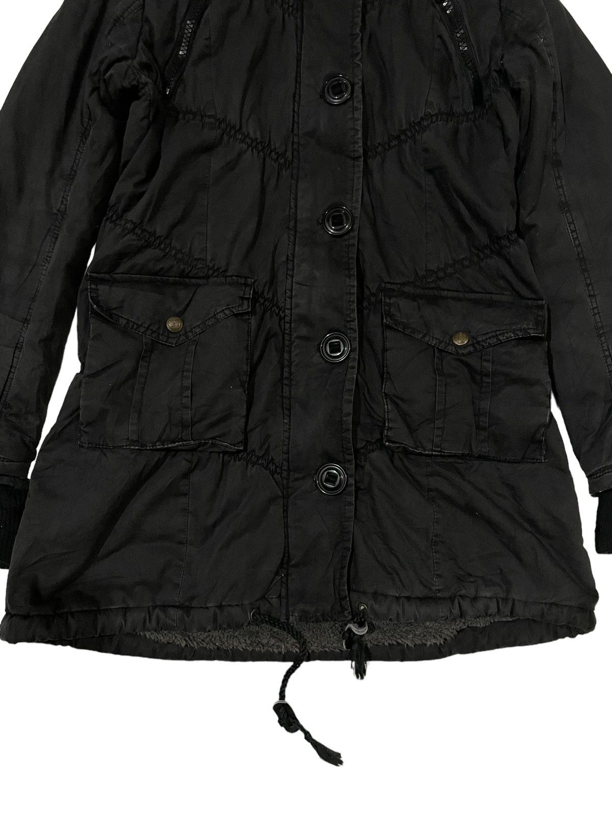Japanese Brand × Vintage TRIBE Baby Shoop Sherpa Lined Fur Hooded Bondage Punk Jacket Size US M / EU 48-50 / 2 - 7 Thumbnail
