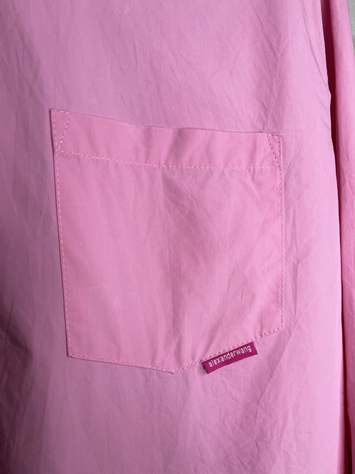 Alexander Wang Alexander Wang S22 Pink Solid Boyfriend Shirt Size M / US 6-8 / IT 42-44 - 4 Thumbnail