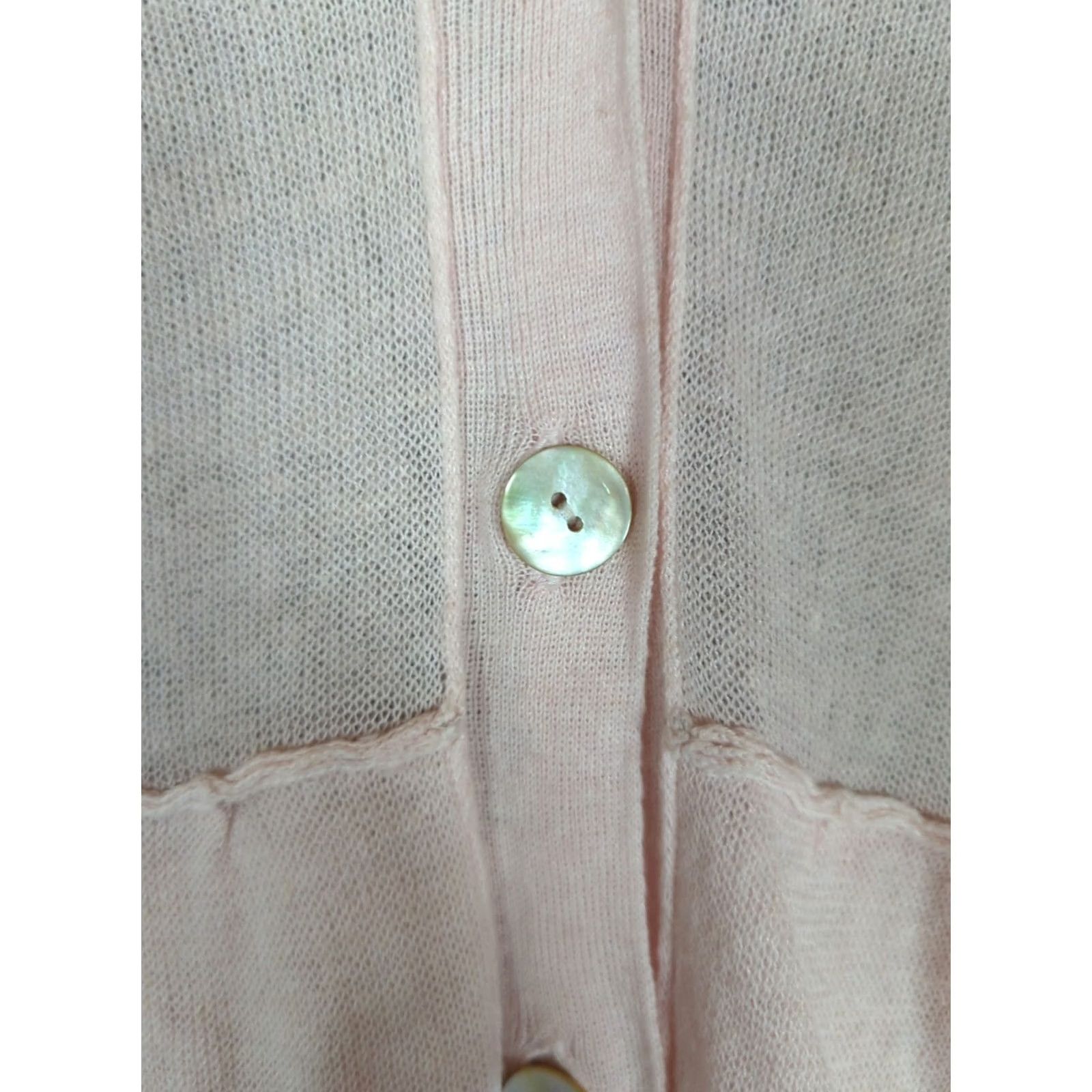 J. Jill J Jill Cardigan Womens Small Pastel Pink Sweater Linen Blend Coquette Size S / US 4 / IT 40 - 2 Thumbnail