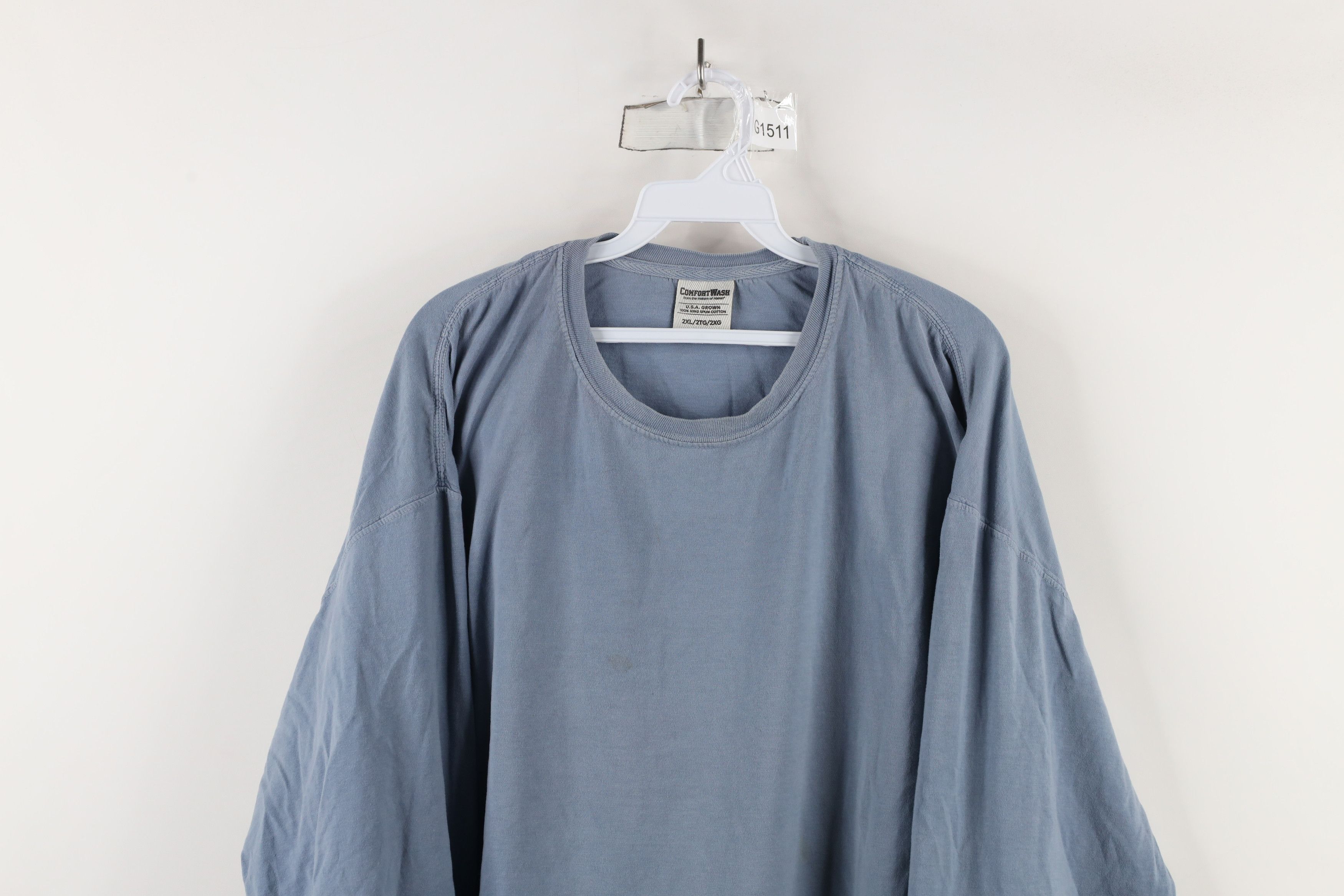Vintage Vintage 90s Y2K Streetwear Stonewash Long Sleeve T-Shirt Size US XXL / EU 58 / 5 - 2 Thumbnail